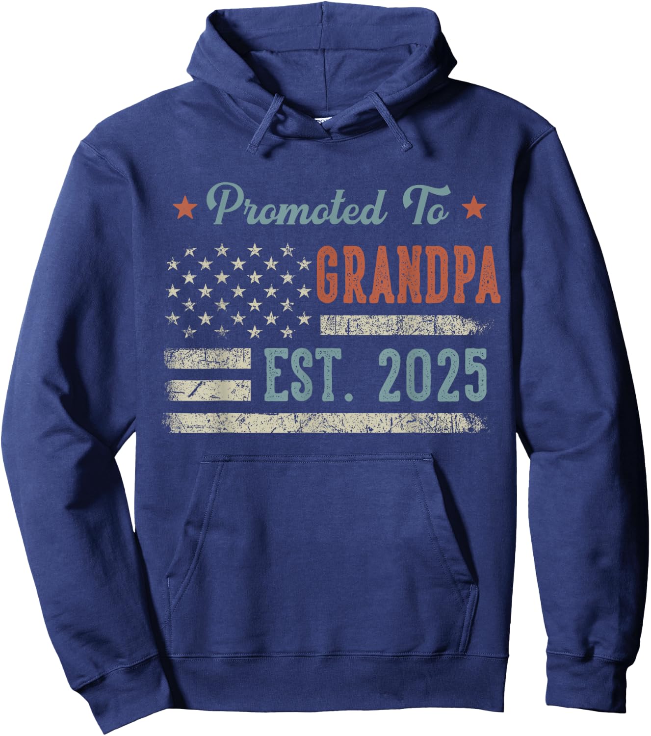 Promoted To Grandpa Est 2025 Grandpa To Be Gifts 1St Time Hoodie - Hoodie | Navy