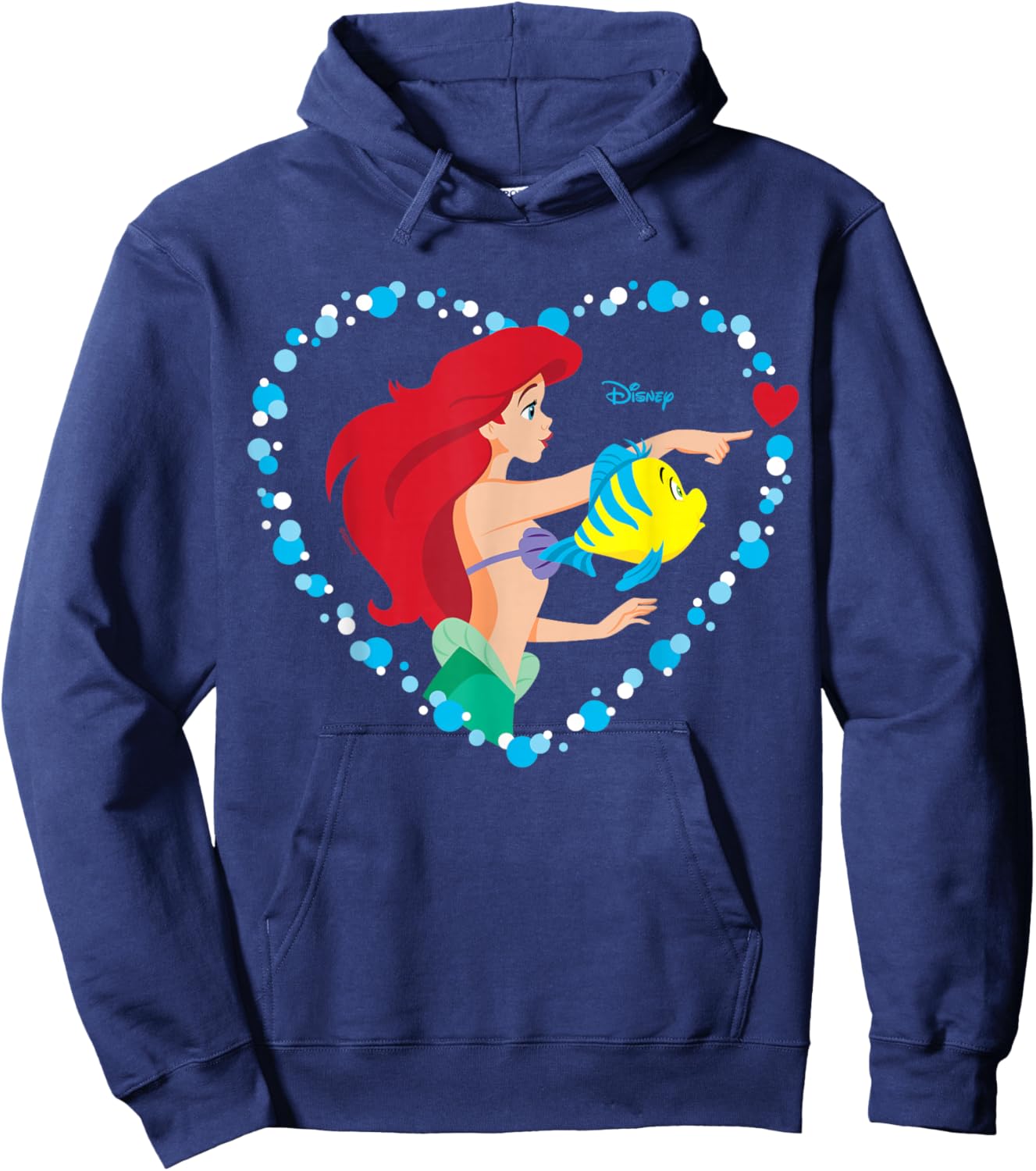 Disney Princess - Ariel Heart Valentine's Day Hoodie - Hoodie | Navy