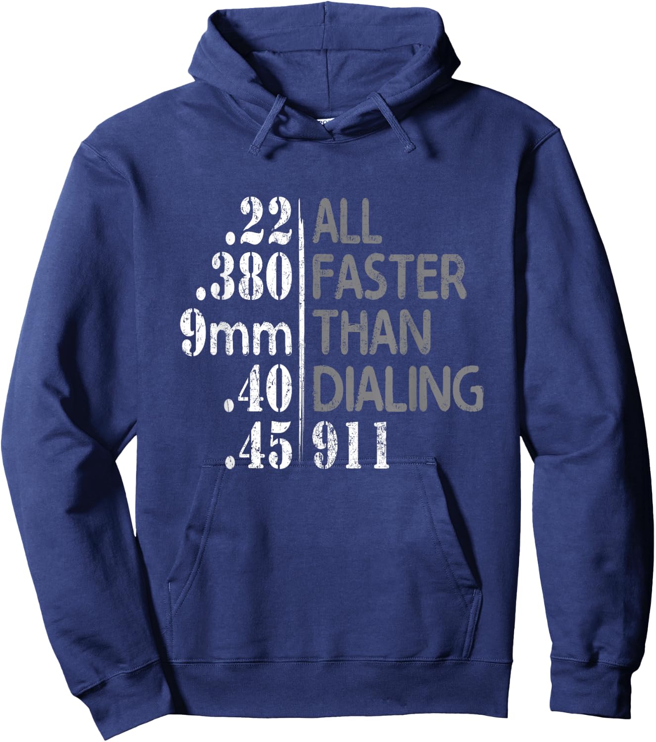 Shooter Cannon Rifle Bullet All faster than dialing 911 Hoodie - Hoodie | Navy