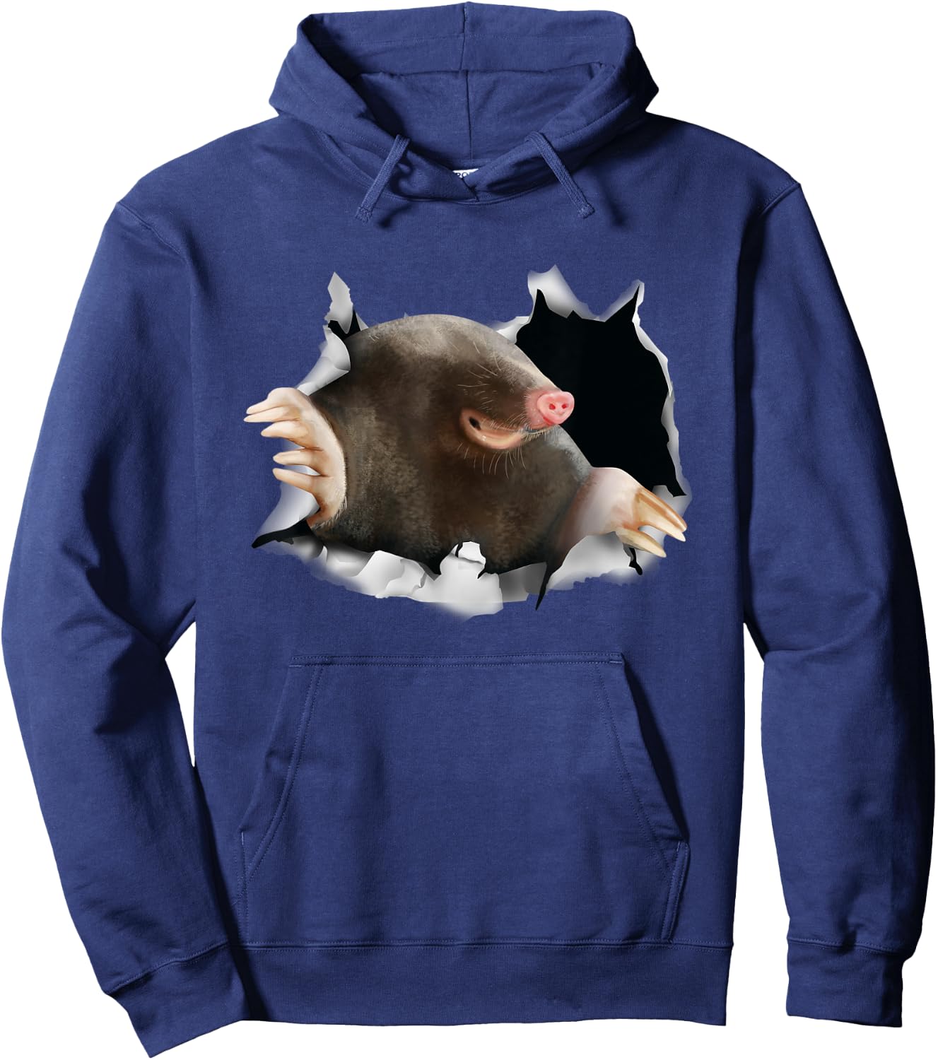 Mole Breaking Through Clothes Outfit Mole Lover Gift Mole Hoodie - Hoodie | Navy