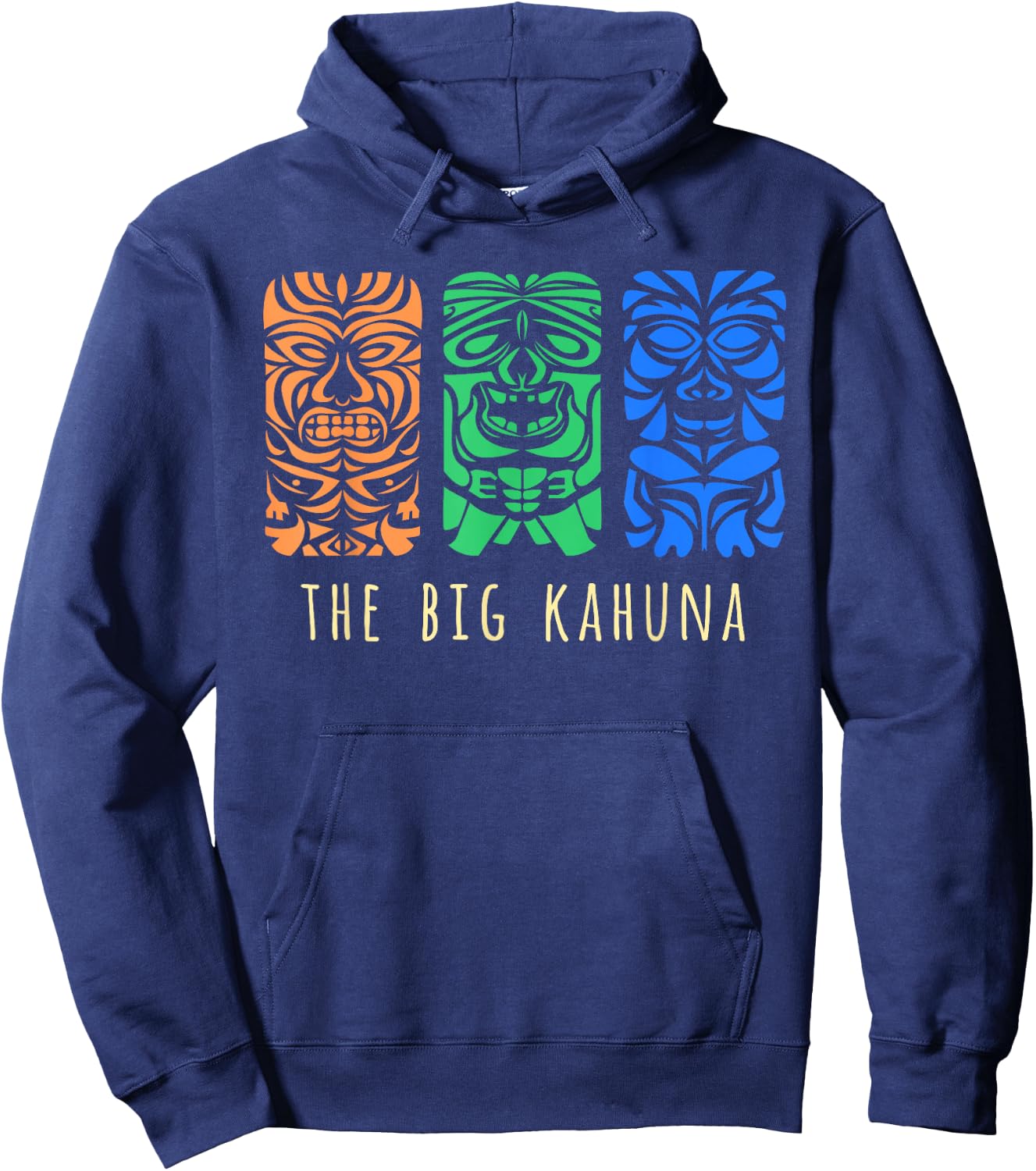 Hawaii Tiki Surfing Polynesian Big Kahuna Retro Hipster Hoodie - Hoodie | Navy