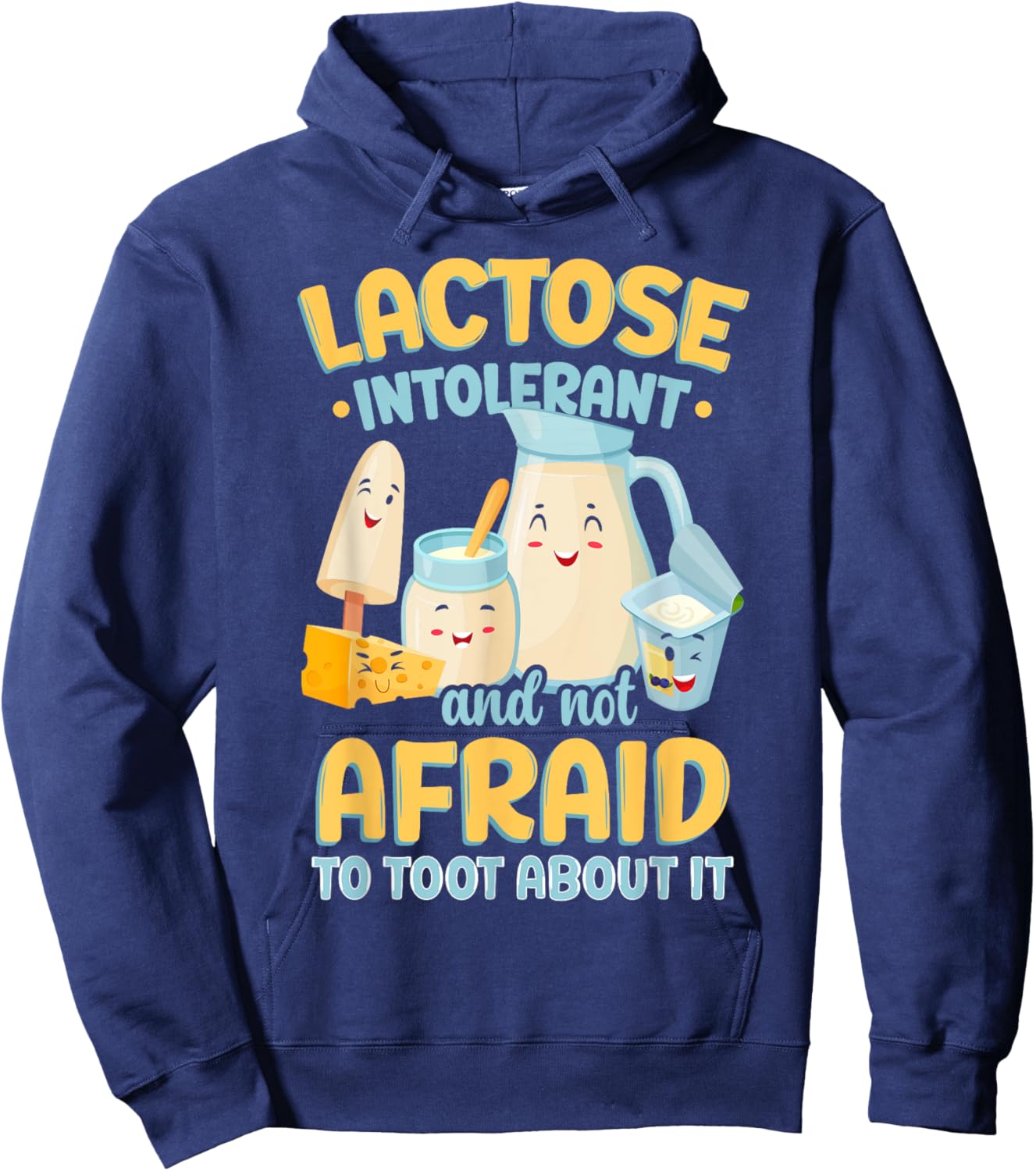 Milk Lactose Intolerant Joke Hoodie - Hoodie | Navy
