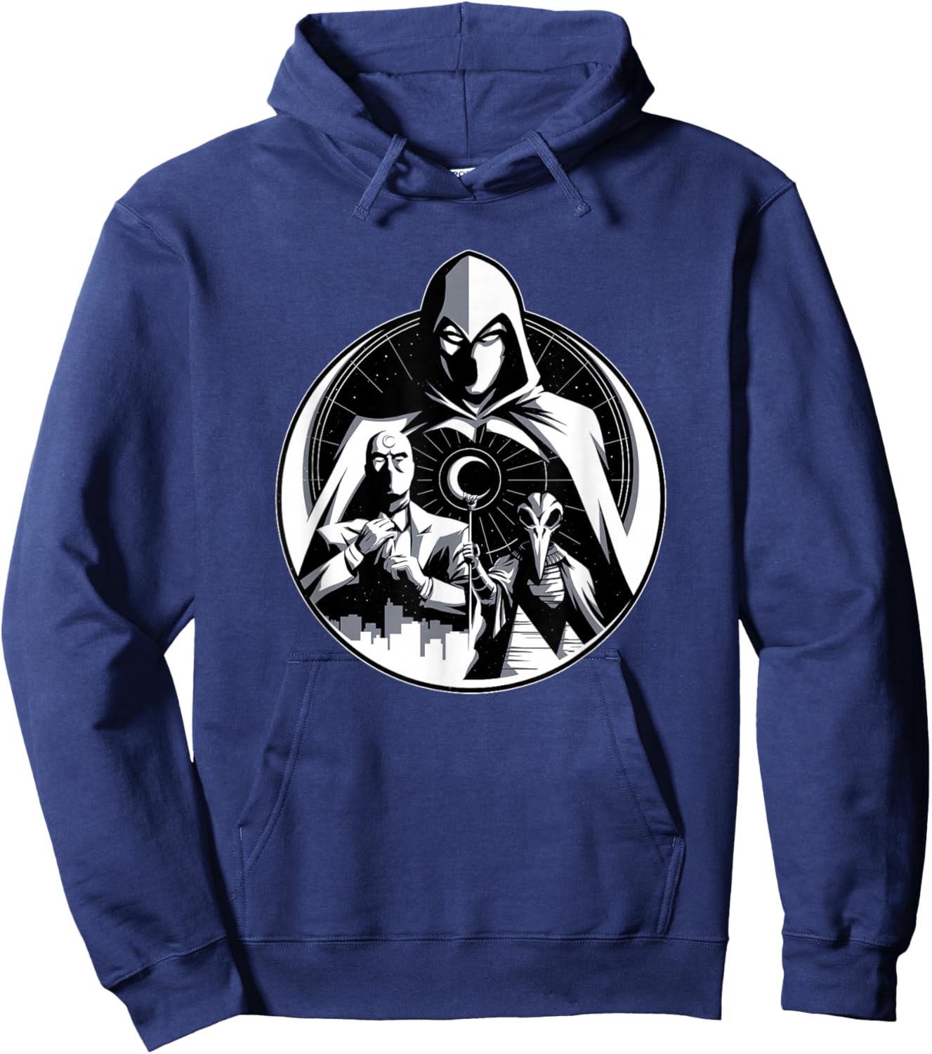Marvel Moon Knight Mr Knight and Khonshu Hoodie - Hoodie | Navy