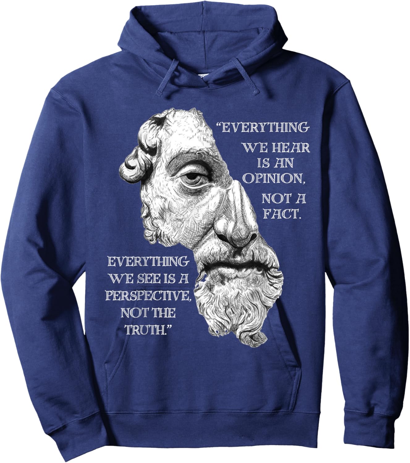 Marcus Aurelius Stoic Philosophy Roman Philosopher's Quote Hoodie - Hoodie | Navy