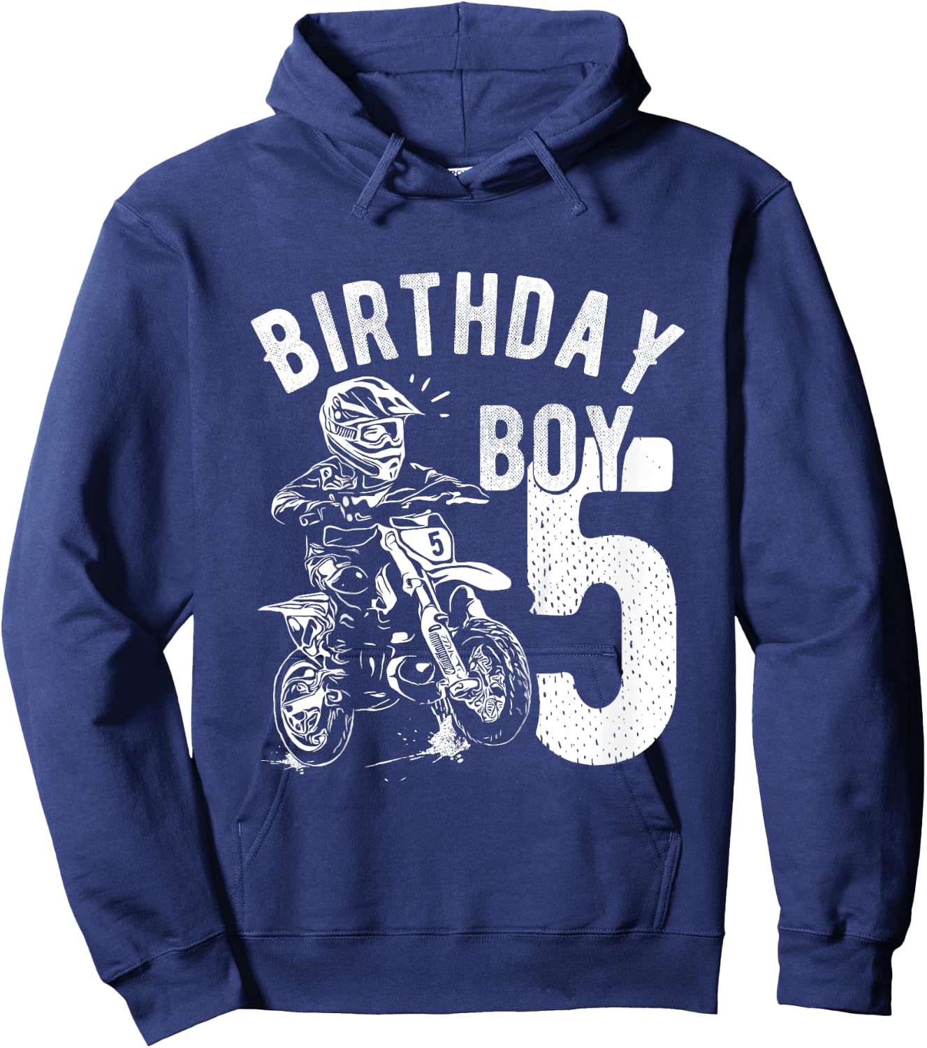 Kids 5 years old kid - Birthday boy - Dirt bike - Motorcycle Hoodie - Hoodie | Navy