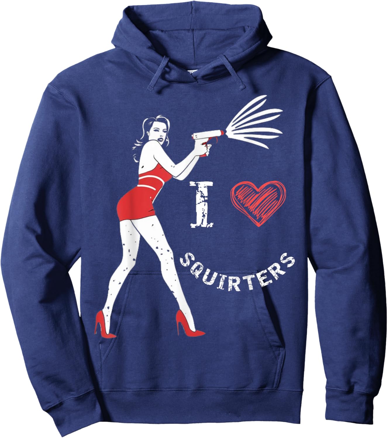 I Love Squirters Funny I Heart Squirters Hoodie - Hoodie | Navy