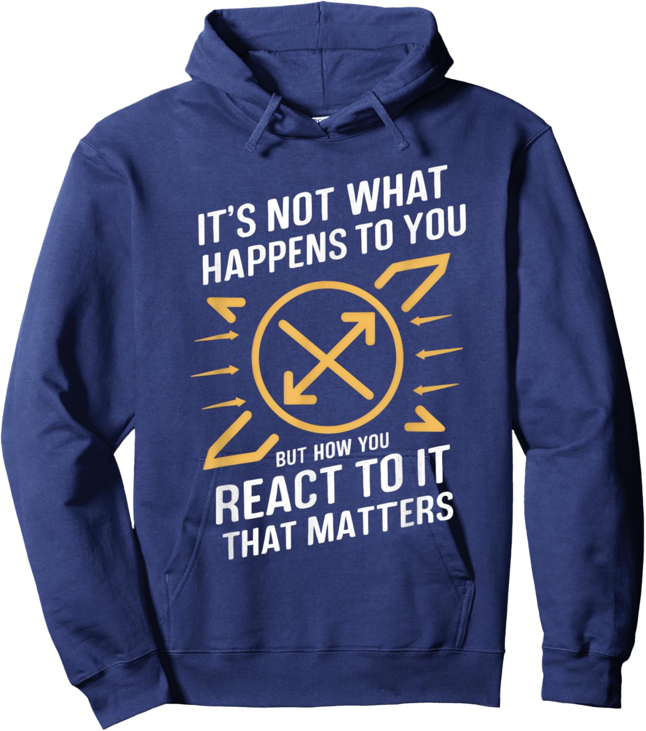 Stoic Phrase Stoicism Philosoper Quote Cool Motivational Hoodie - Hoodie | Navy