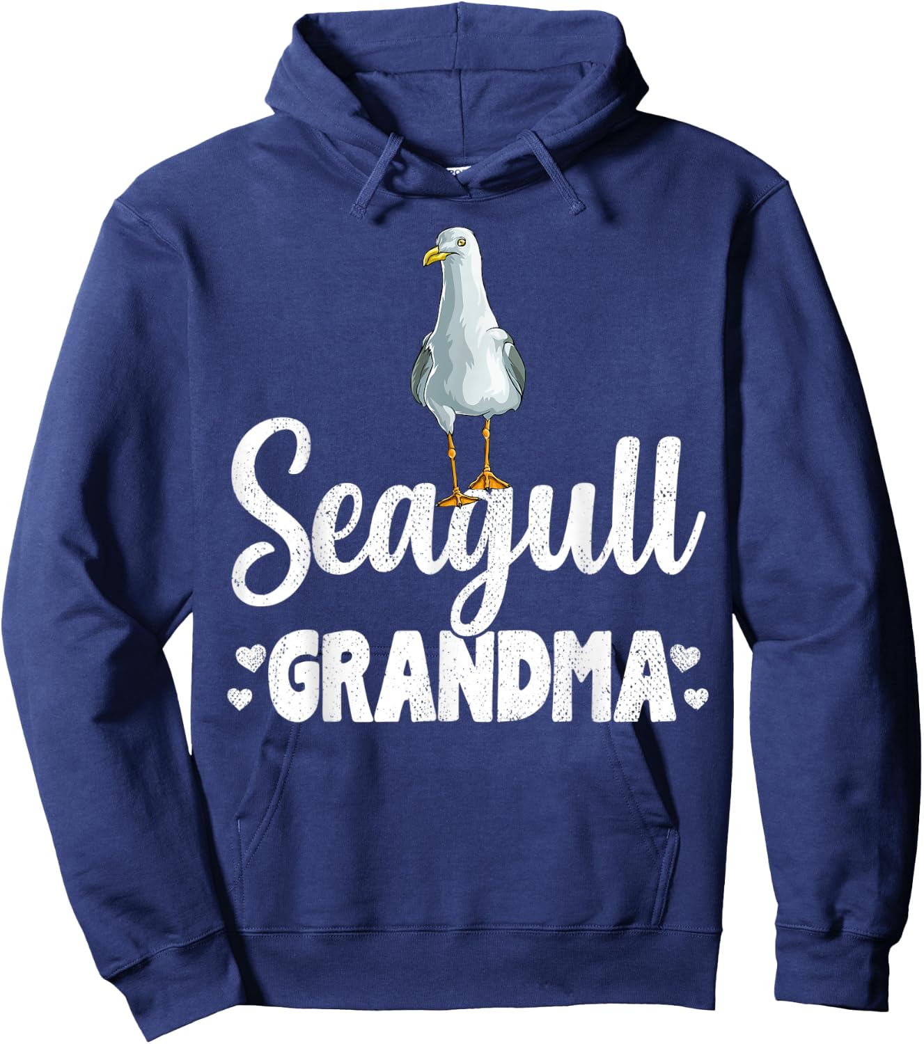 Seagull Grandma Beach Ocean gift Seagulls Men Women Kids Hoodie - Hoodie | Navy