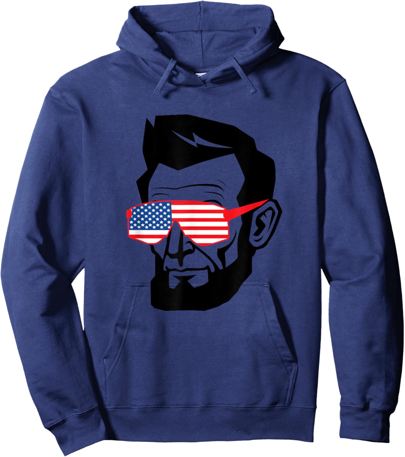 Funny Abraham Abe Lincoln Shirt July 4th Funny Men's Boys Hoodie - Hoodie | Navy
