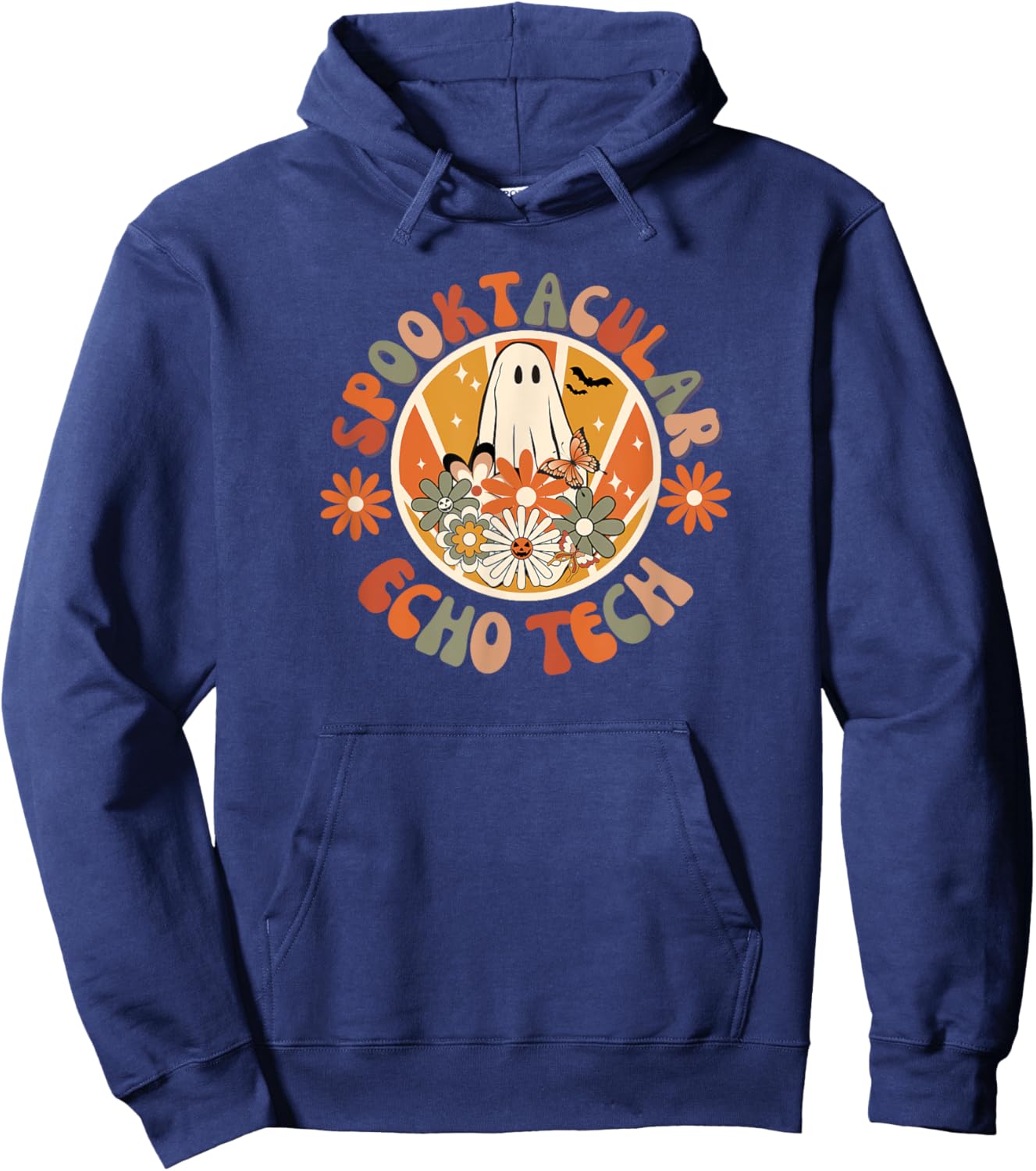 Spooktacular Echo Tech, Echocardiography Technologist Fall Hoodie - Hoodie | Navy