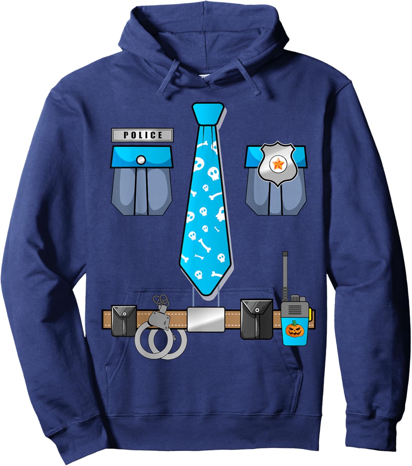 Police Officer Halloween Costume for Kids Men Women Hoodie - Hoodie | Navy