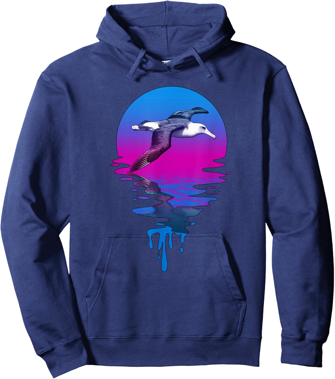 Vintage Retro Sunset Albatross Hoodie - Hoodie | Navy
