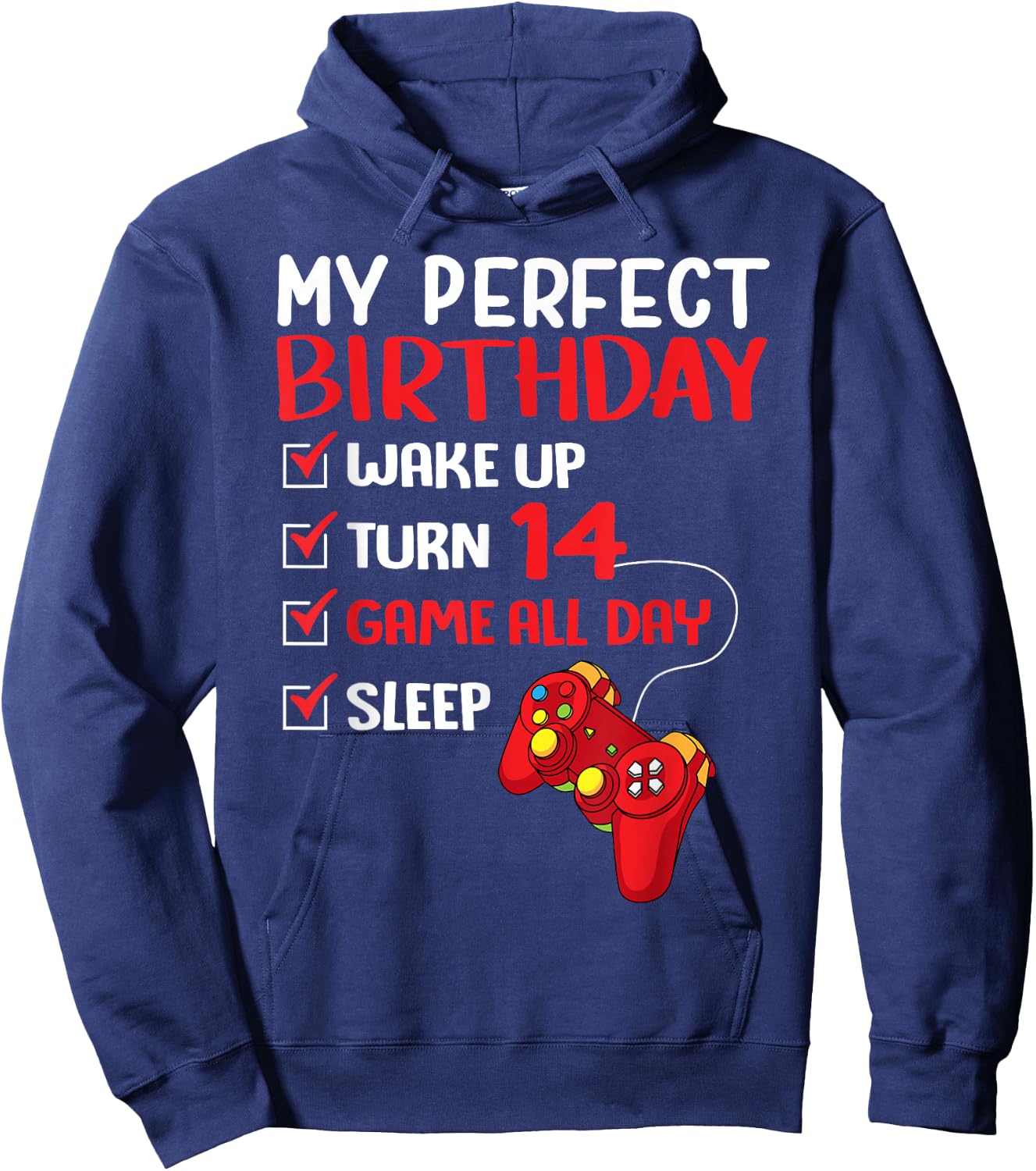 14. Perfect Birthday Player, the 14 Year Old Hoodie - Hoodie | Navy