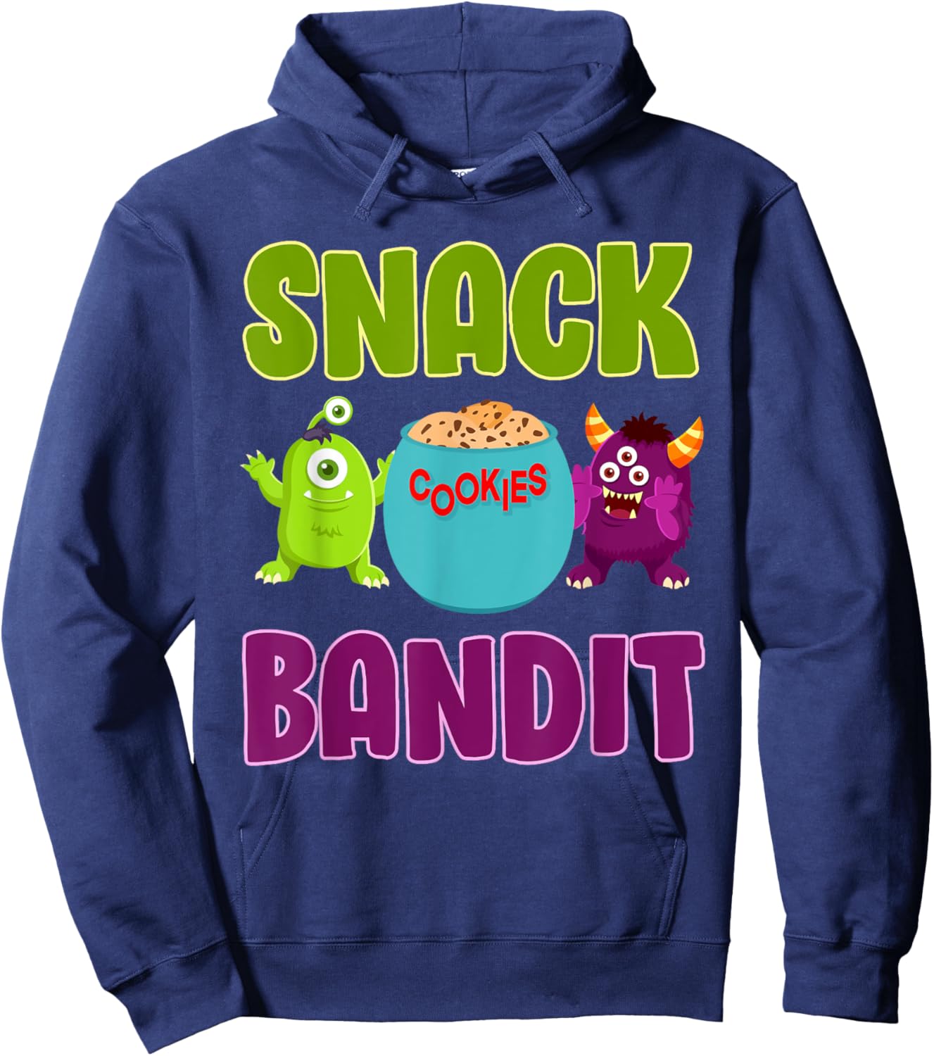 Halloween Costume SNACK BANDIT Funny Kids Halloween Hoodie - Hoodie | Navy