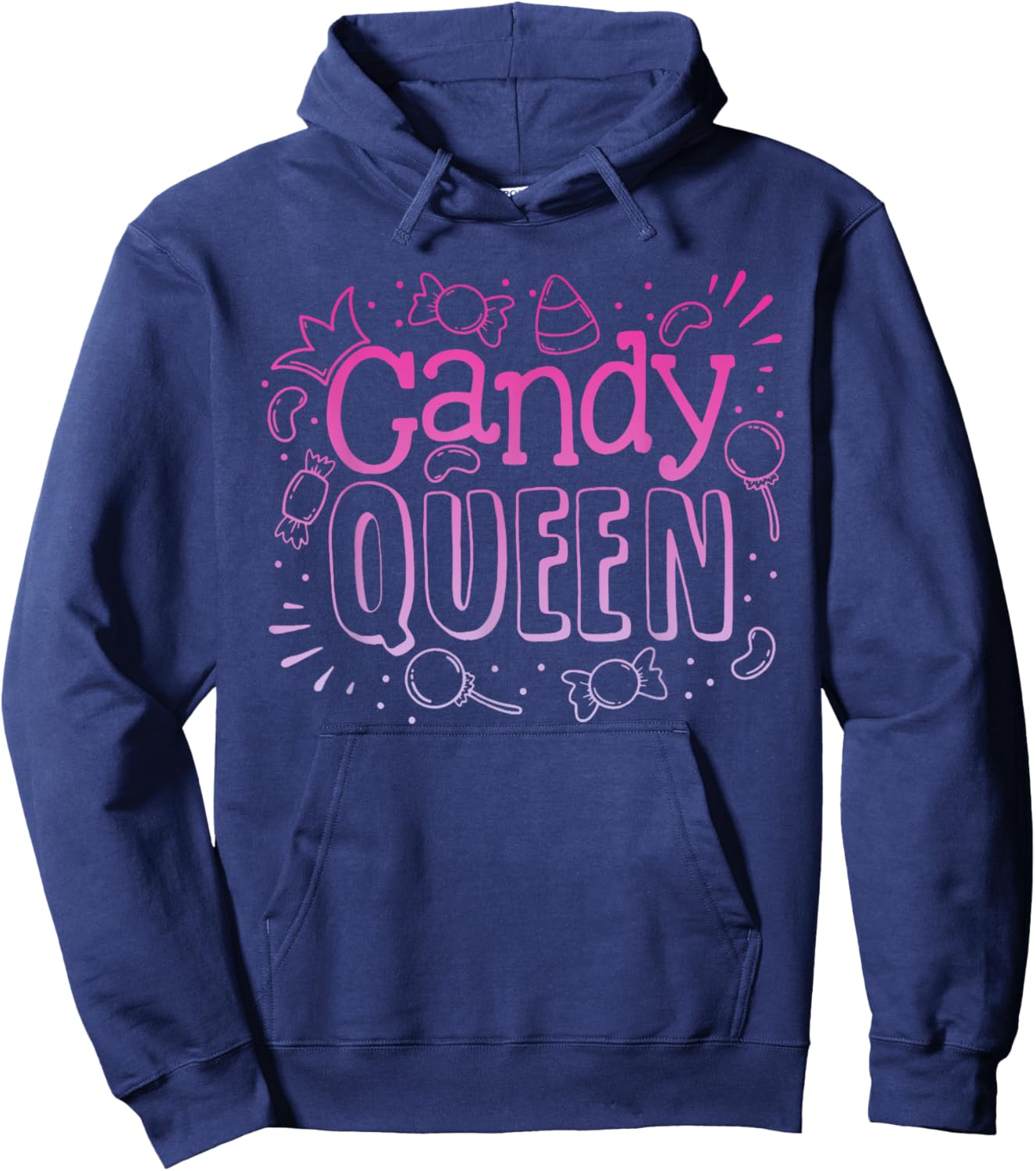 Cute Candy Queen Funny Halloween Girls Women Hoodie - Hoodie | Navy