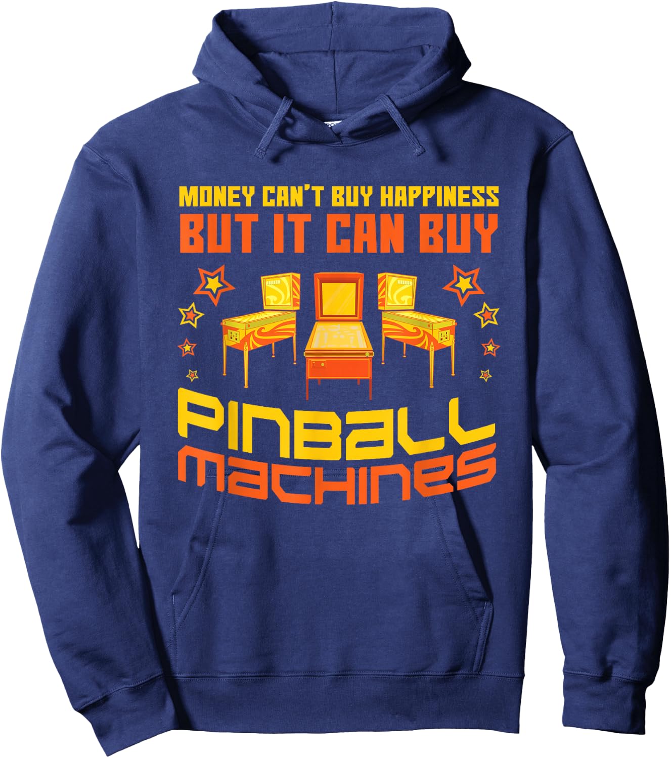 Pinball Machines Funny Vintage Arcade Game Lover Gift Hoodie - Hoodie | Navy