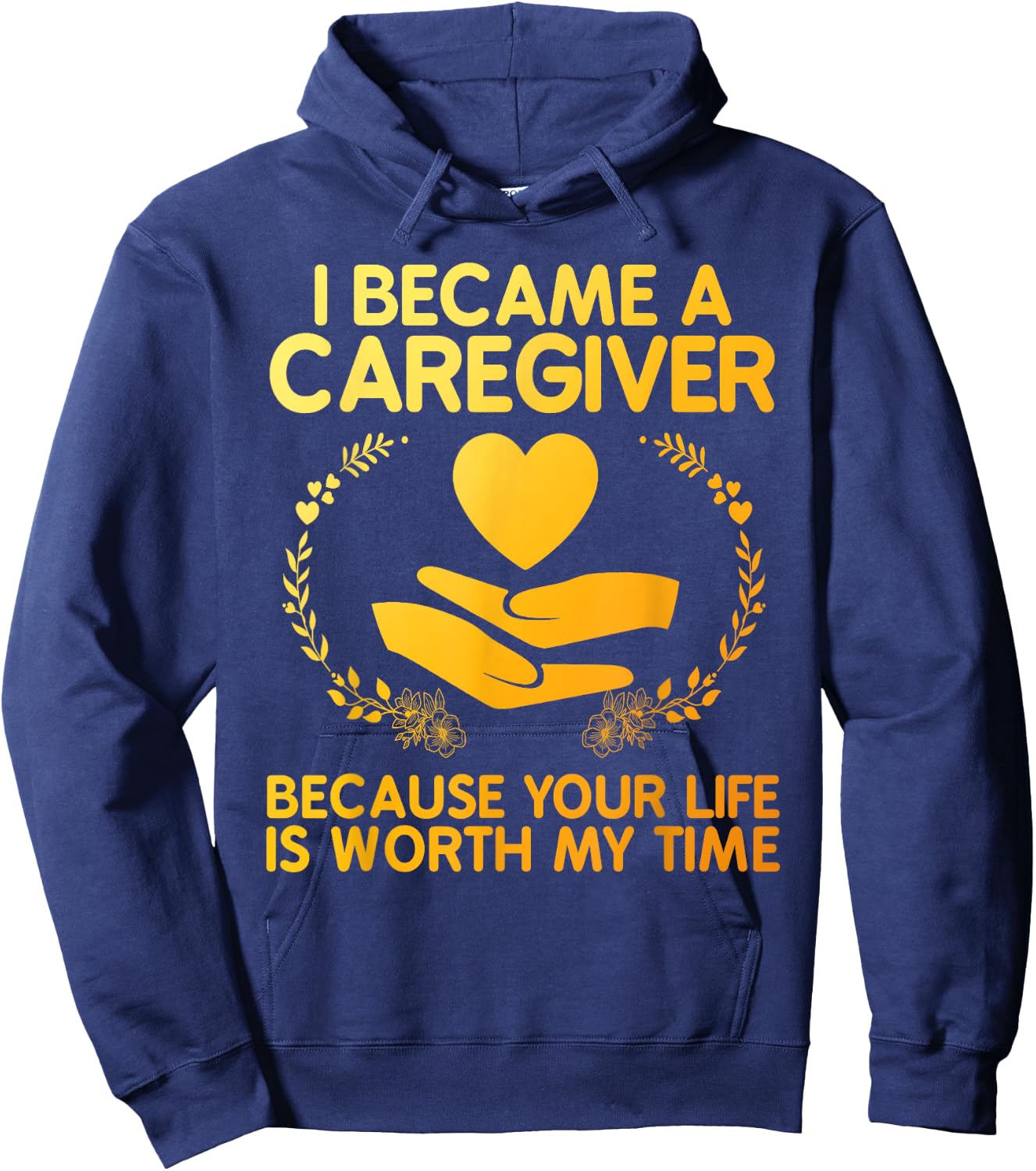 Caregiver Art Women Medical Health Worker Caregiver Hoodie - Hoodie | Navy
