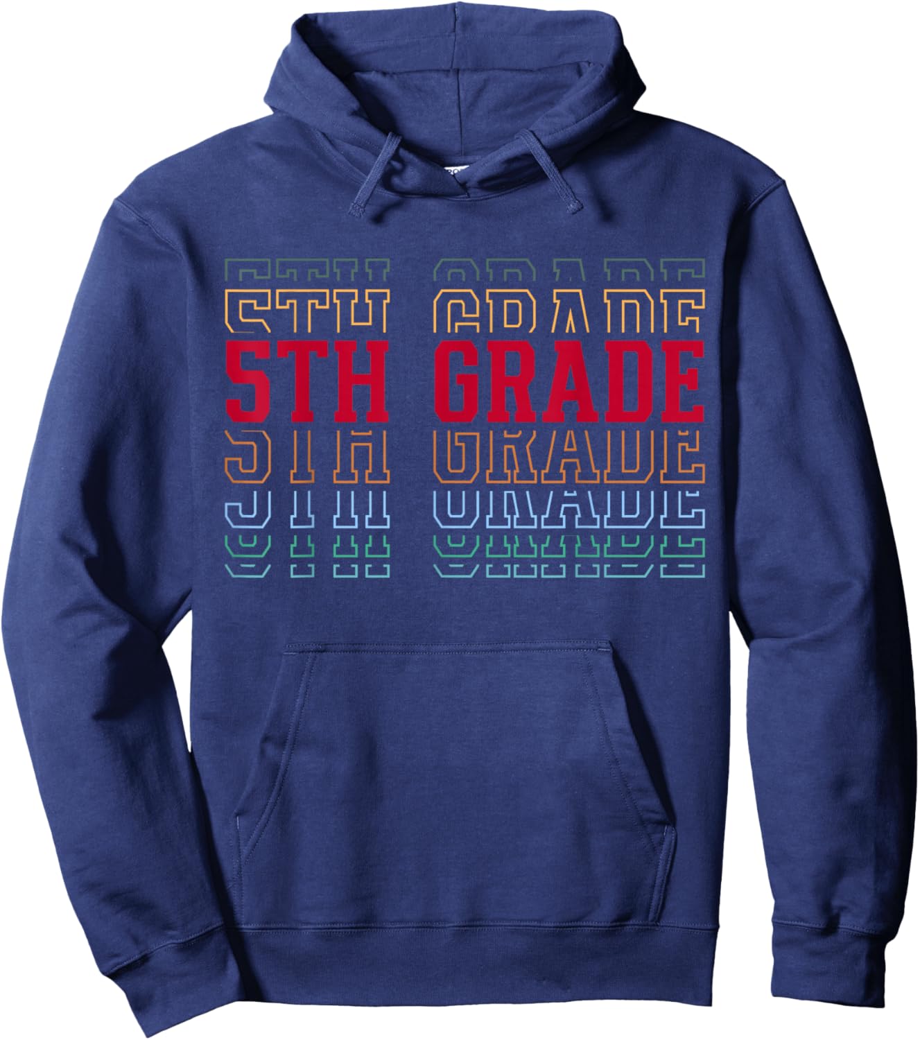 5th Grade Team Fifth Grader Back to First Day of School Hoodie - Hoodie | Navy