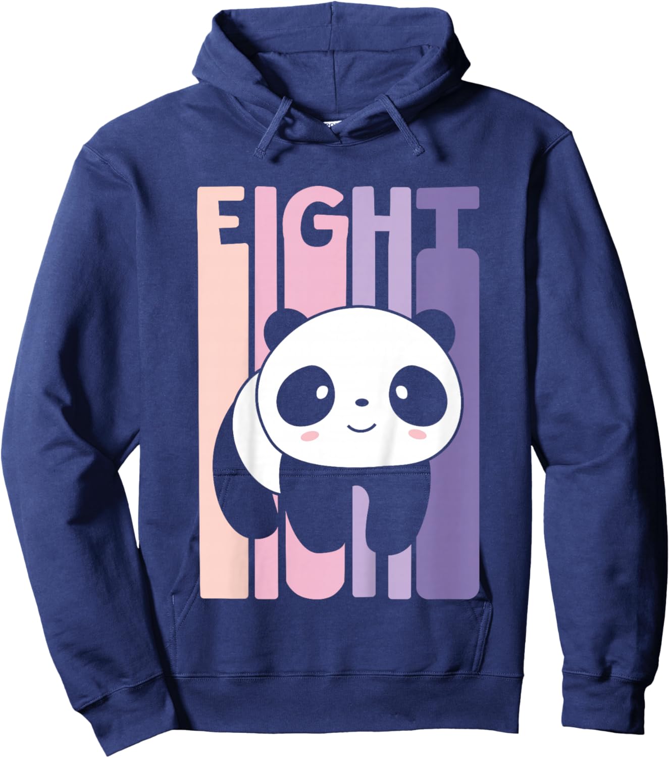 8 Year Old Cute Panda Birthday Girl 8th B-day Hoodie - Hoodie | Navy