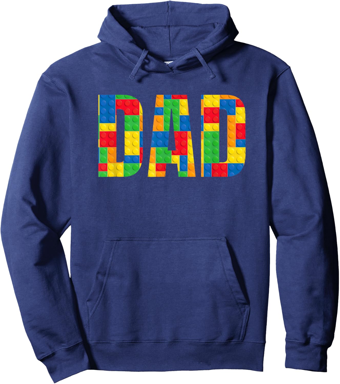 Dad Parent Brick Master Builder Building Blocks Set Family Hoodie - Hoodie | Navy