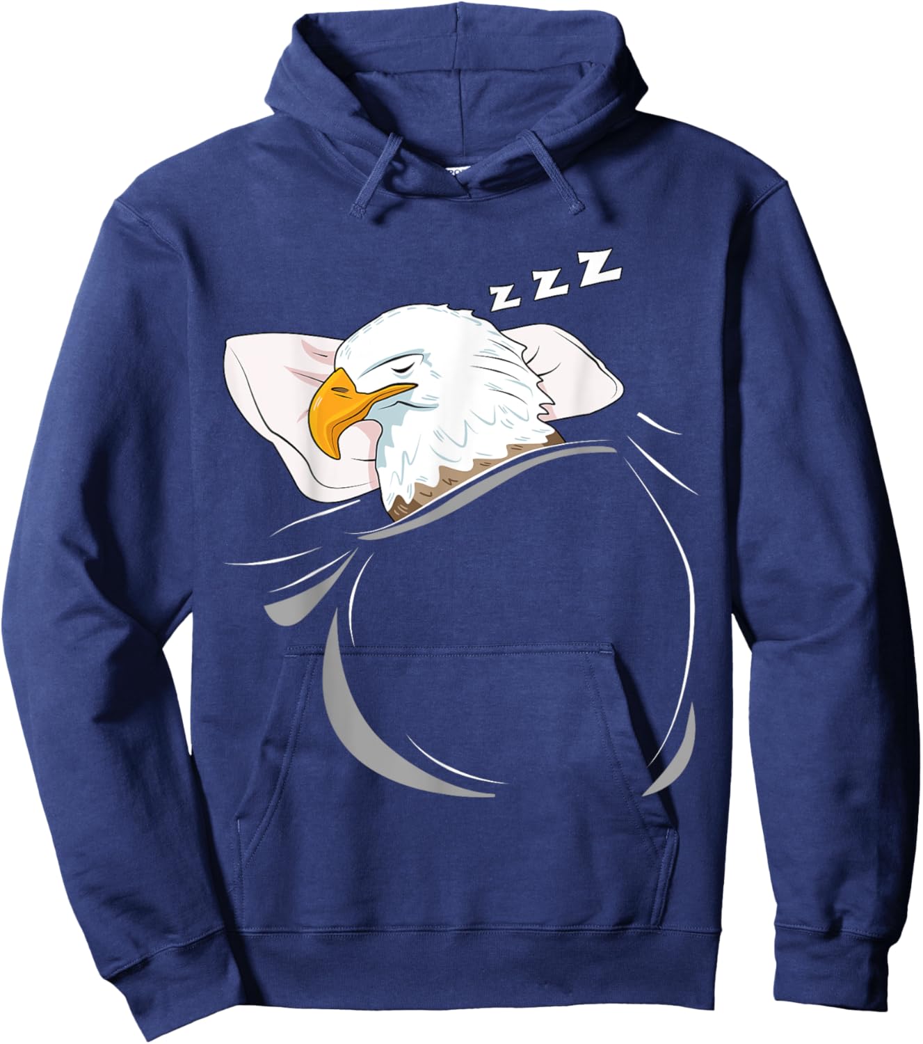 Eagle Sleeping Animal Pajamas Nap PJs Outfit Gift Bald Eagle Hoodie - Hoodie | Navy