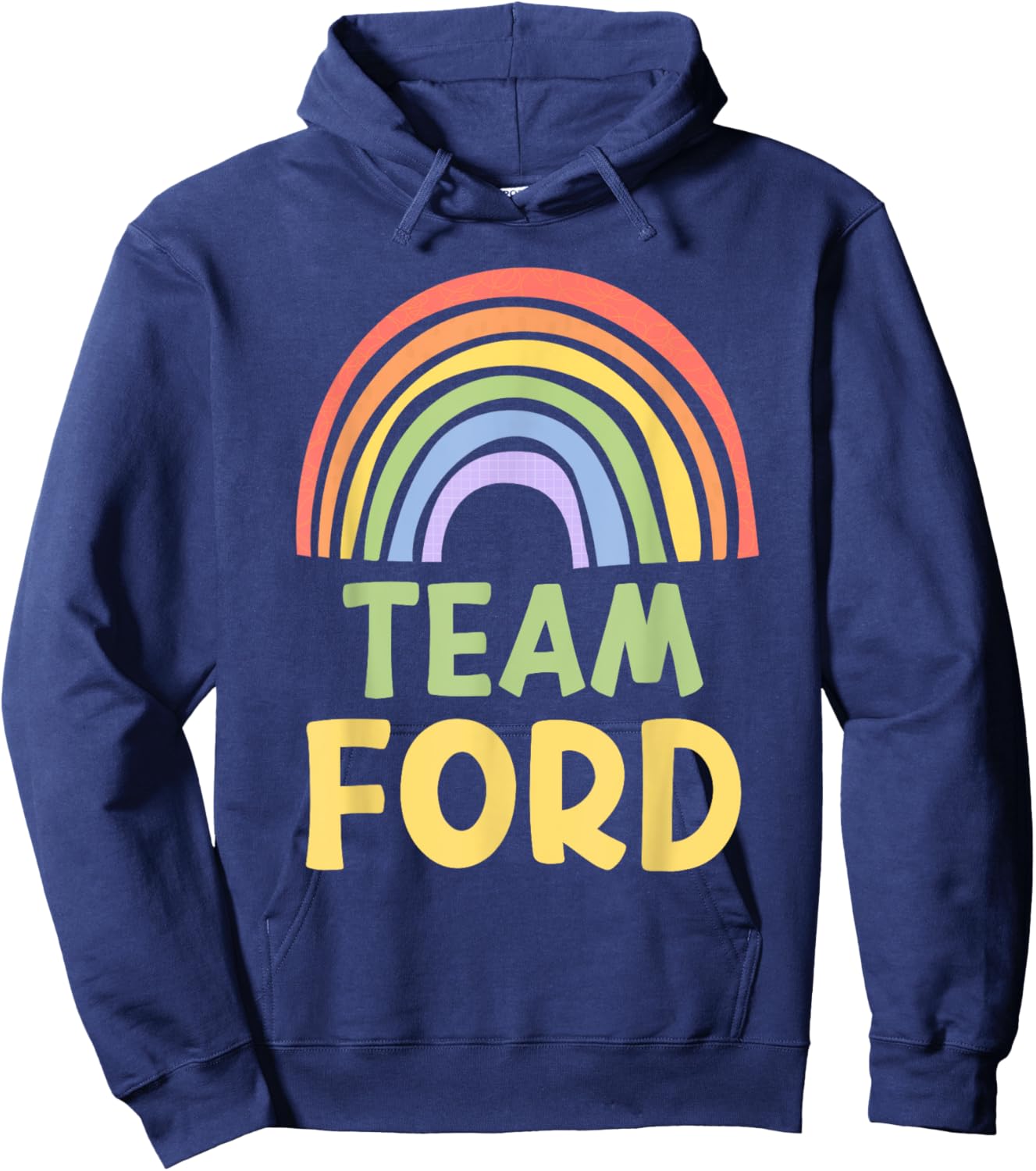 Happy Colorful Team Ford Rainbow Pride Green Yellow Hoodie - Hoodie | Navy