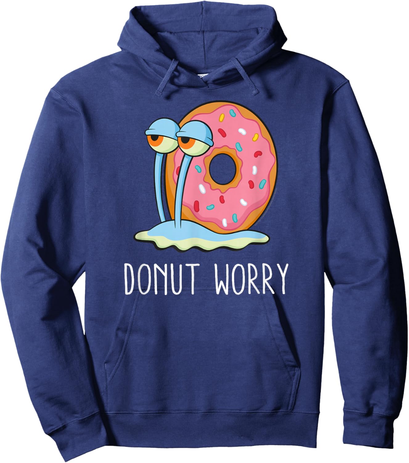 Spongebob Squarepants Donut Worry Gary Hoodie - Hoodie | Navy
