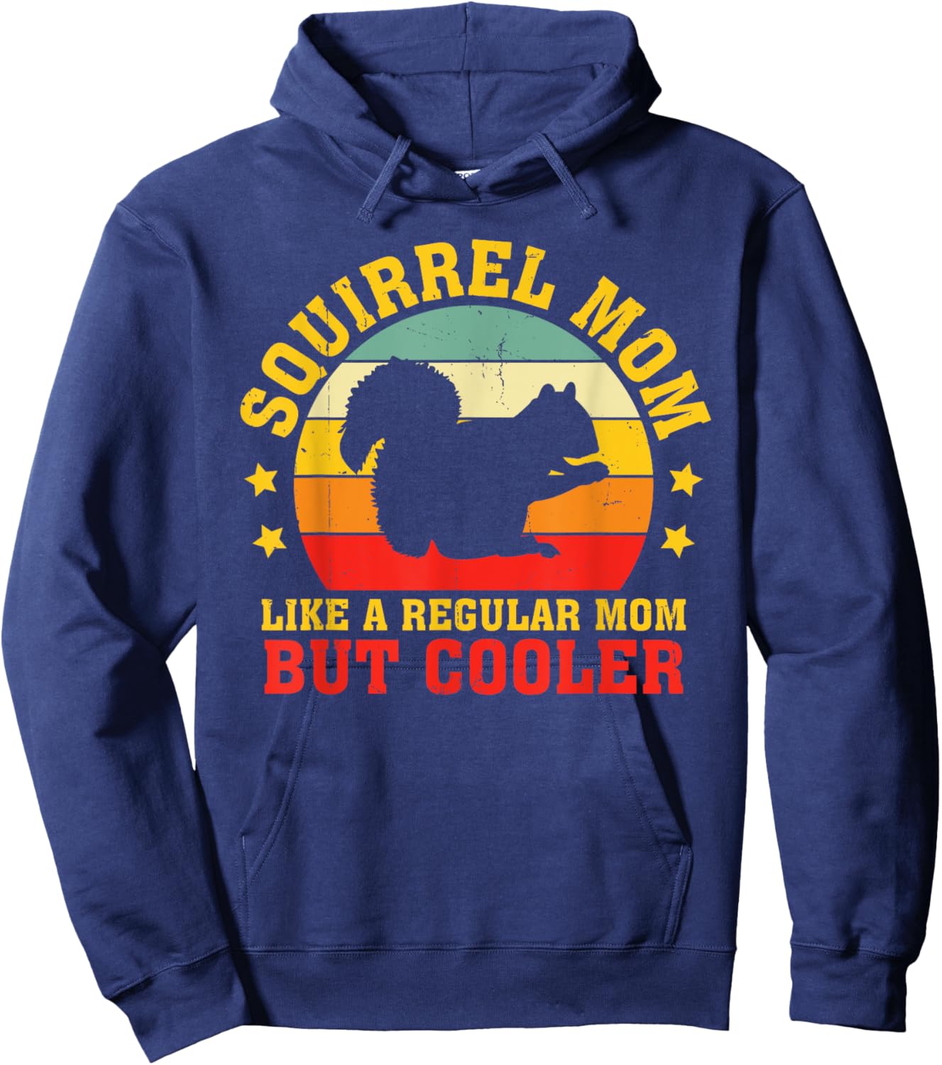 Retro Squirrel Mom Vintage Forest Animal Mother Hoodie - Hoodie | Navy