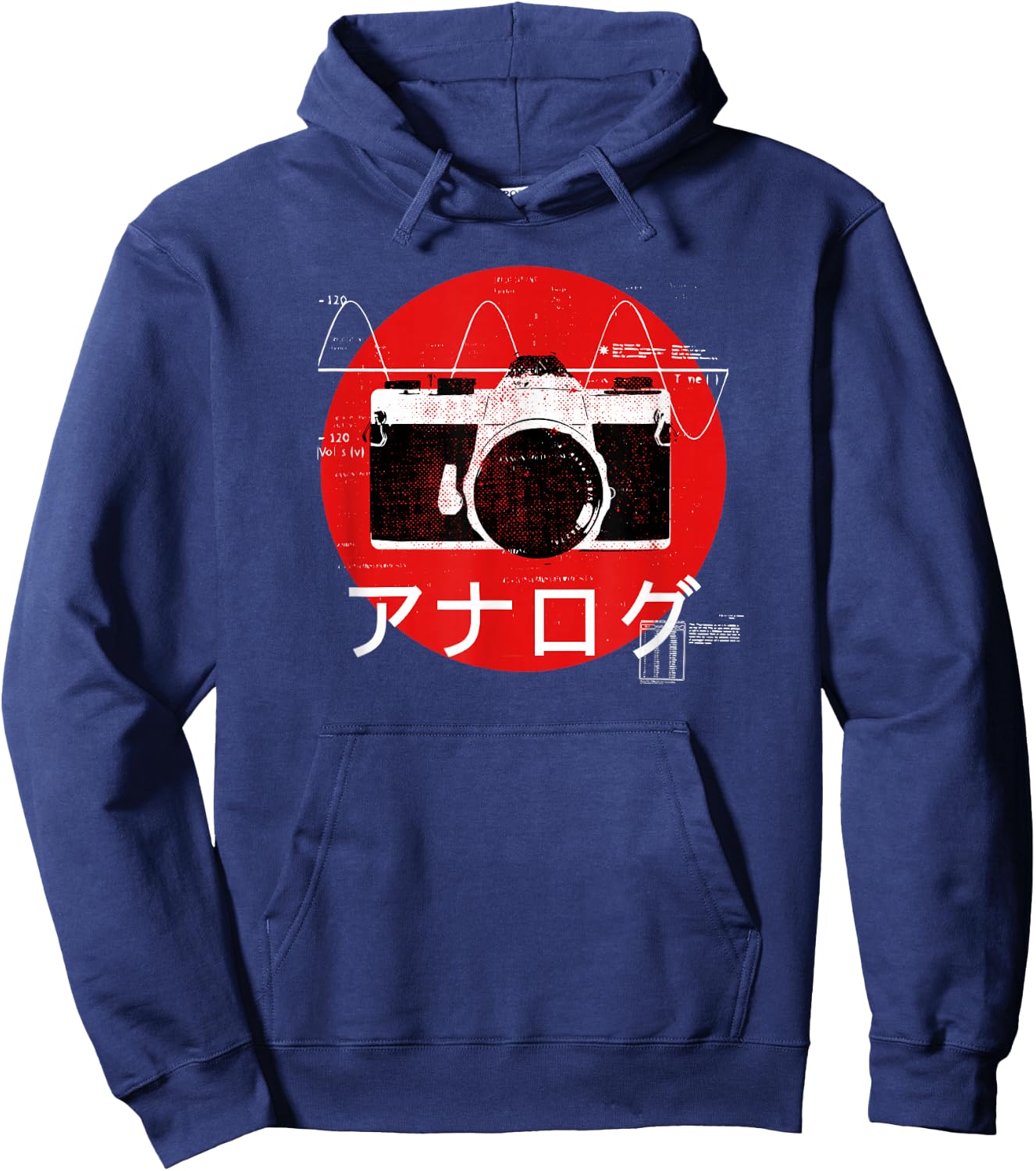 Retro 70s 80s or 90s Analog Camera Japanese style Hoodie - Hoodie | Navy
