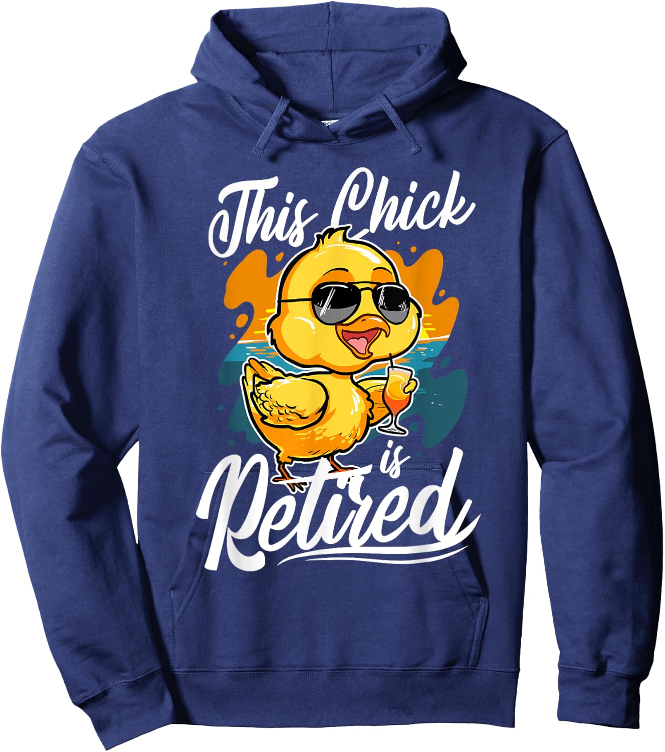 Funny Retirement Women - This Chick Is Retired Hoodie - Hoodie | Navy