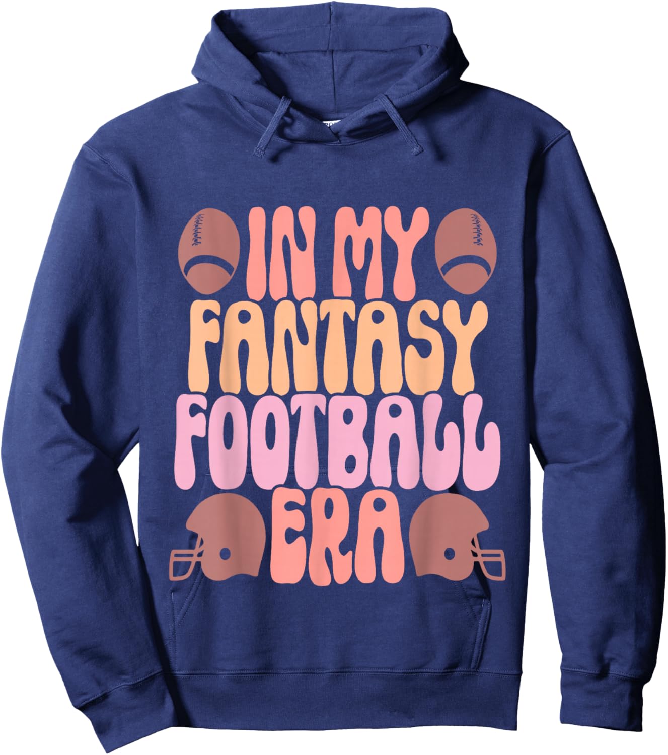 In My Fantasy Football Era for Girls Who Love Football Hoodie - Hoodie | Navy