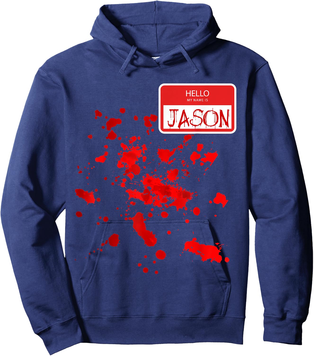 Hello my Name is Jason Blood DIY Halloween Party Costume Hoodie - Hoodie | Navy