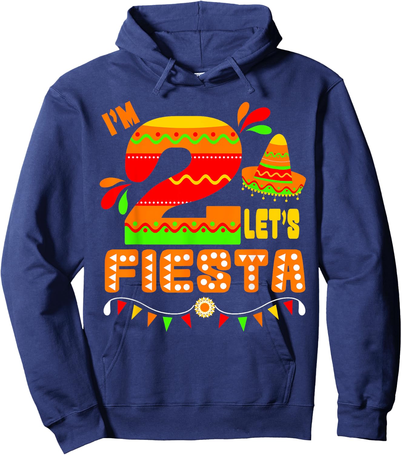 I'm Dos Taco Twosday Shirt 2nd Birthday Gift Kids Boy Girl Hoodie - Hoodie | Navy