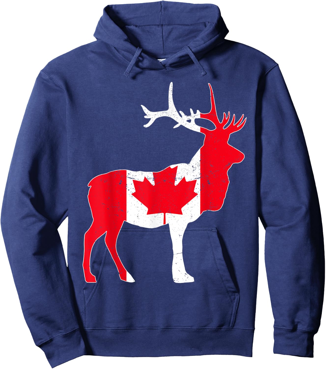 Moose Canada Shirt Elk Proud Canadian Citizen Flag Gift Hoodie - Hoodie | Navy