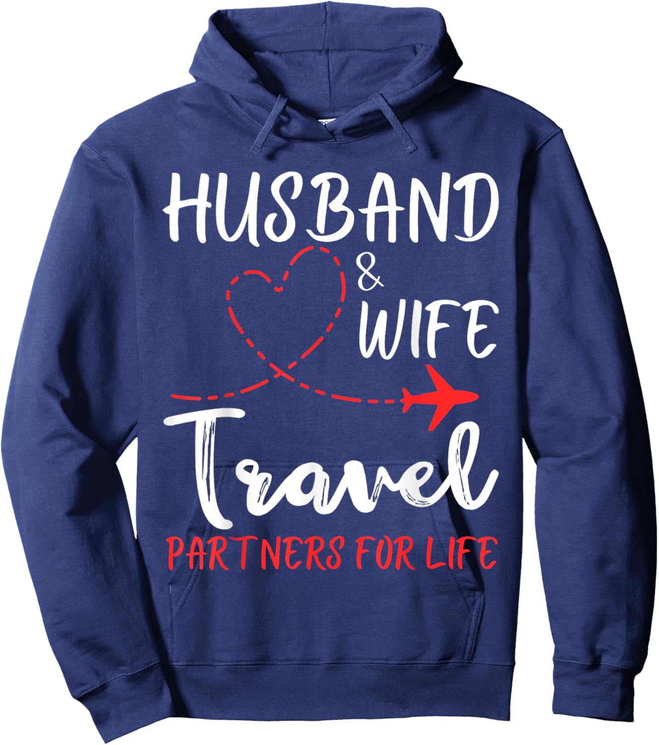 Couple Matching Husband And Wife Travel Partners For Life Hoodie - Hoodie | Navy