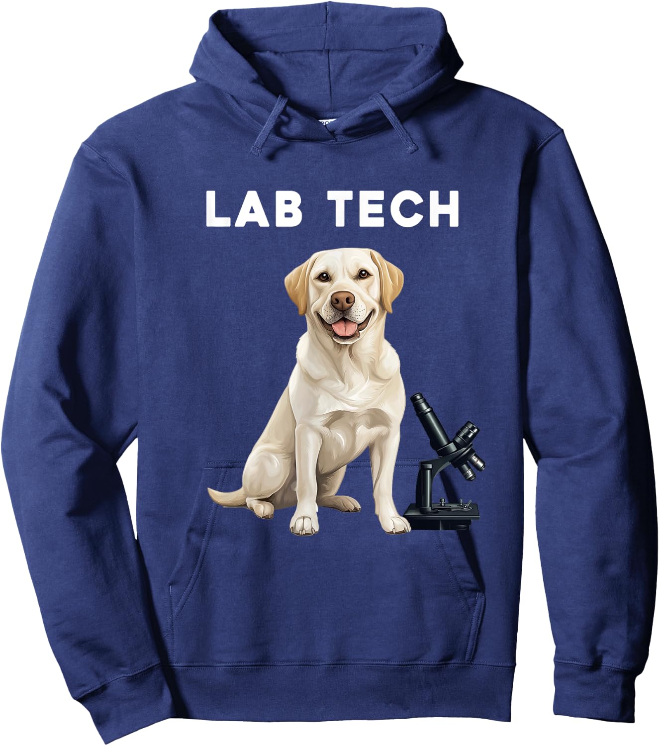 Funny Lab Tech Design featuring a Labrador Dog for Scientist Hoodie - Hoodie | Navy