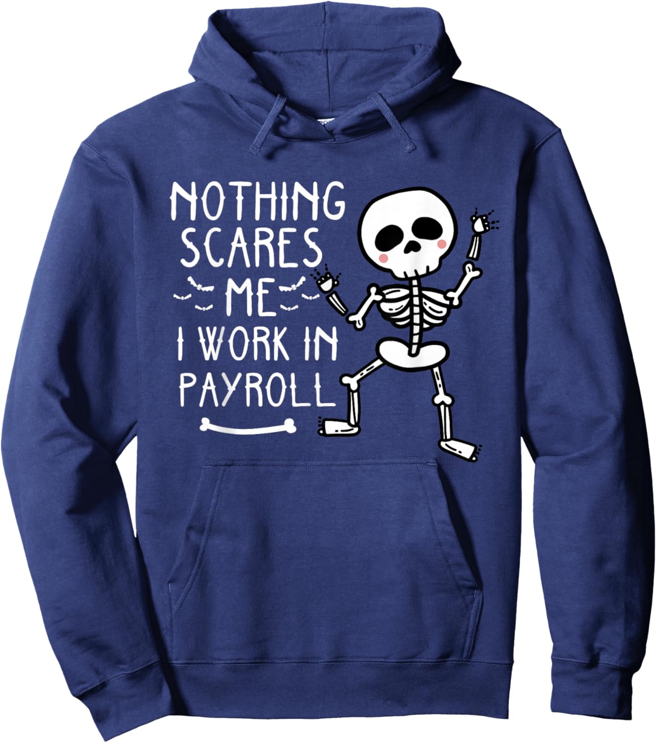 Funny Payroll Halloween Human Resources Dancing Skeleton Hoodie - Hoodie | Navy