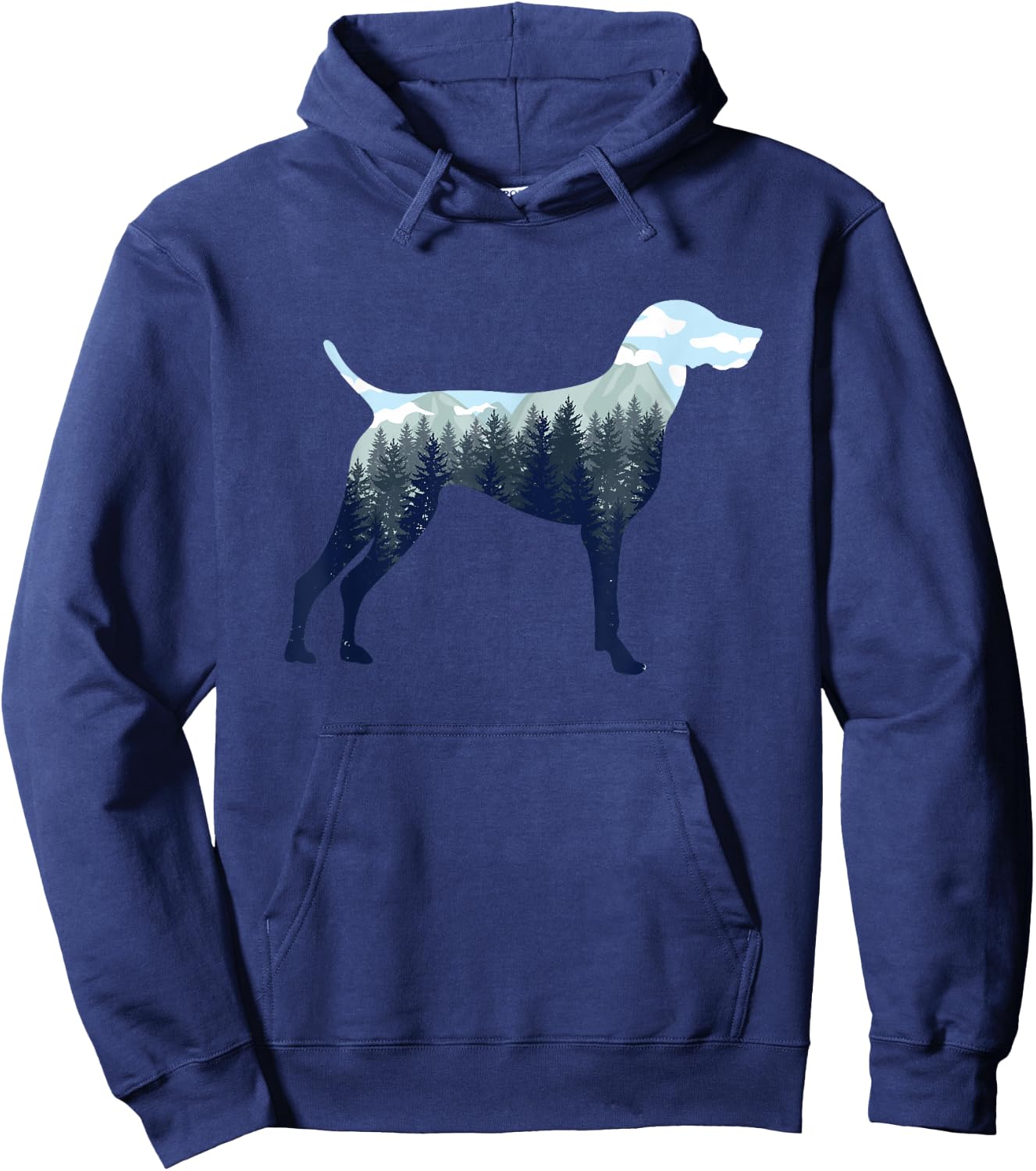 German Shorthair Pointer Mom Nature Lover Silhouette Hoodie - Hoodie | Navy