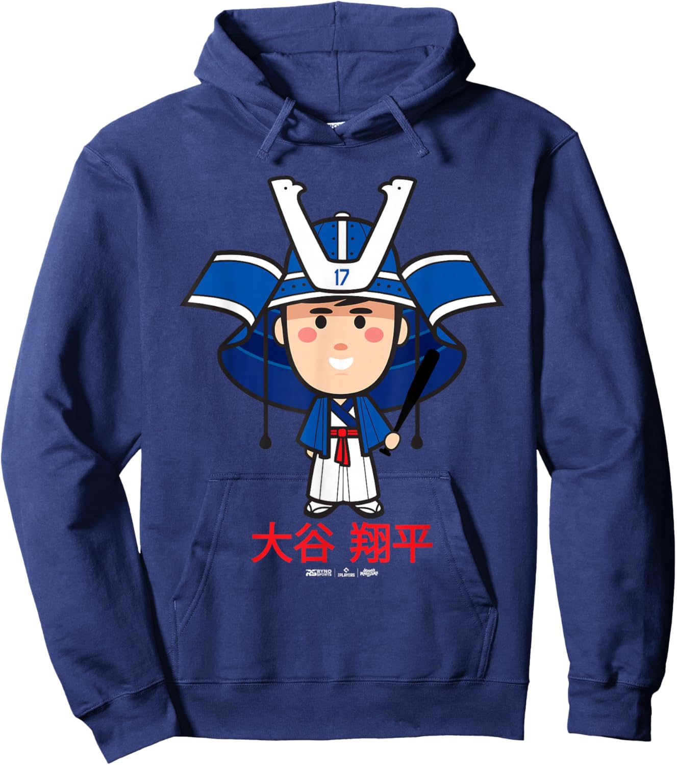 Shohei Ohtani Los Angeles Baseball Samurai (Japanese) MLBPA Hoodie - Hoodie | Navy