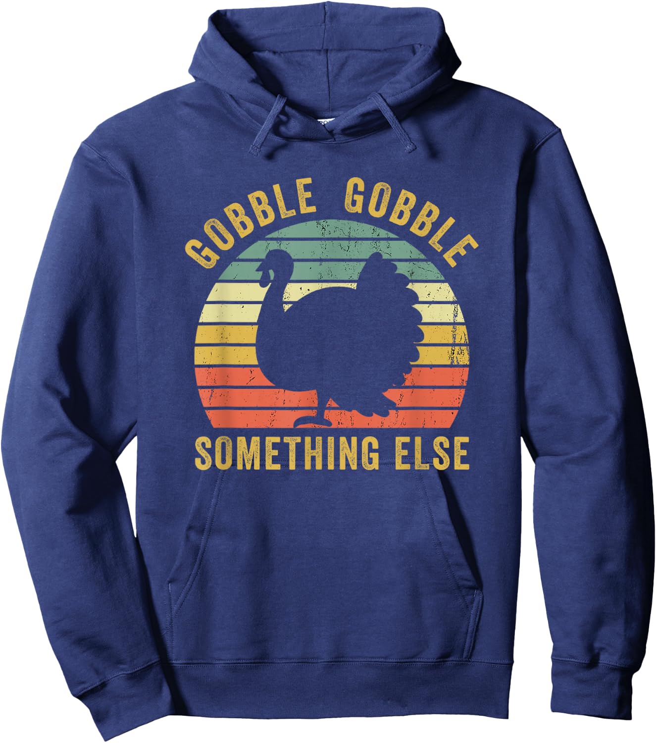 Save A Turkey Thanksgiving Gobble Trot Vegan Funny Hoodie - Hoodie | Navy