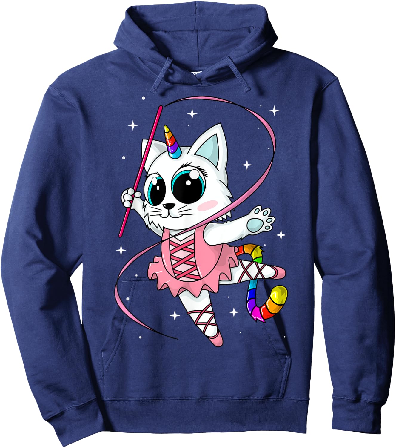 Unicorn Cat Cati Corn Kittycorn Cute Kitty Rainbow Girl Gift Hoodie - Hoodie | Navy