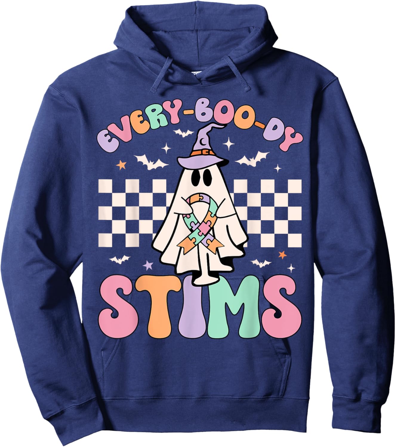 Sped Teacher Halloween Everybody Stims Special Education ABA Hoodie - Hoodie | Navy