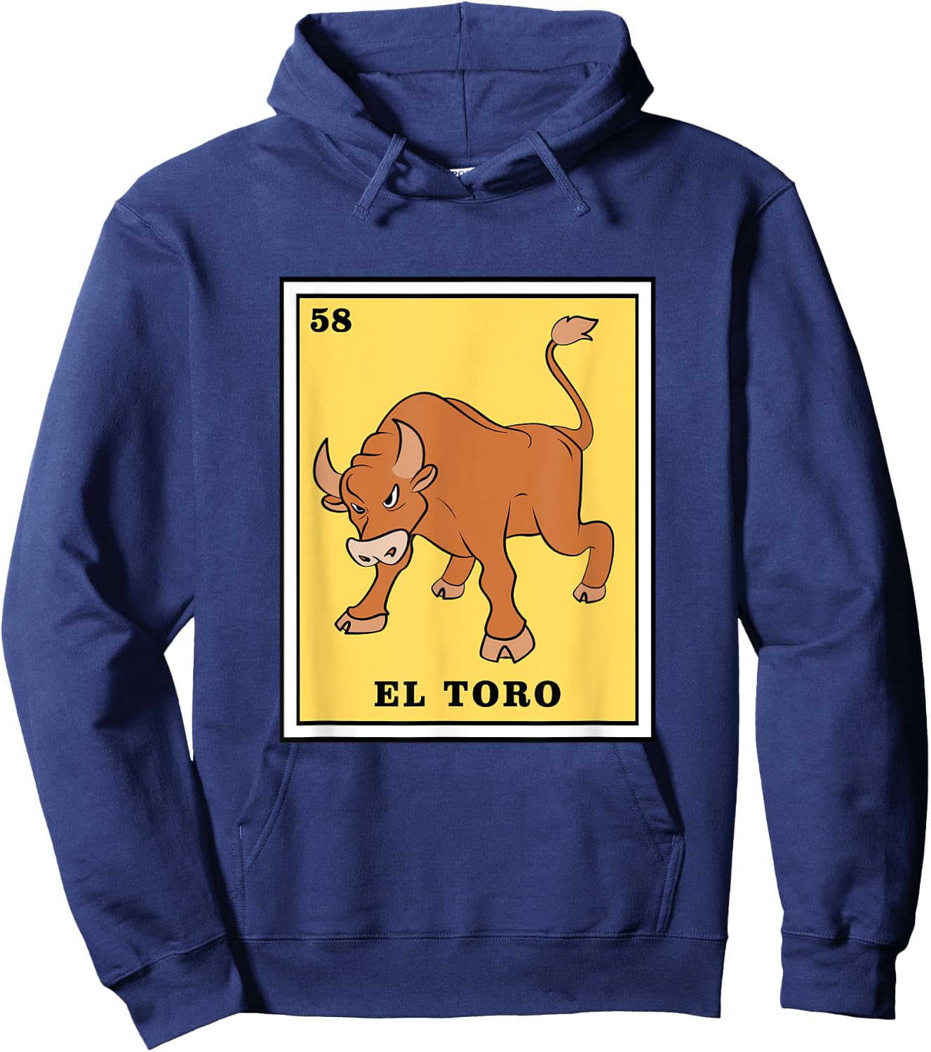 Funny Game El Toro Mexican Lottery Card Hoodie - Hoodie | Navy