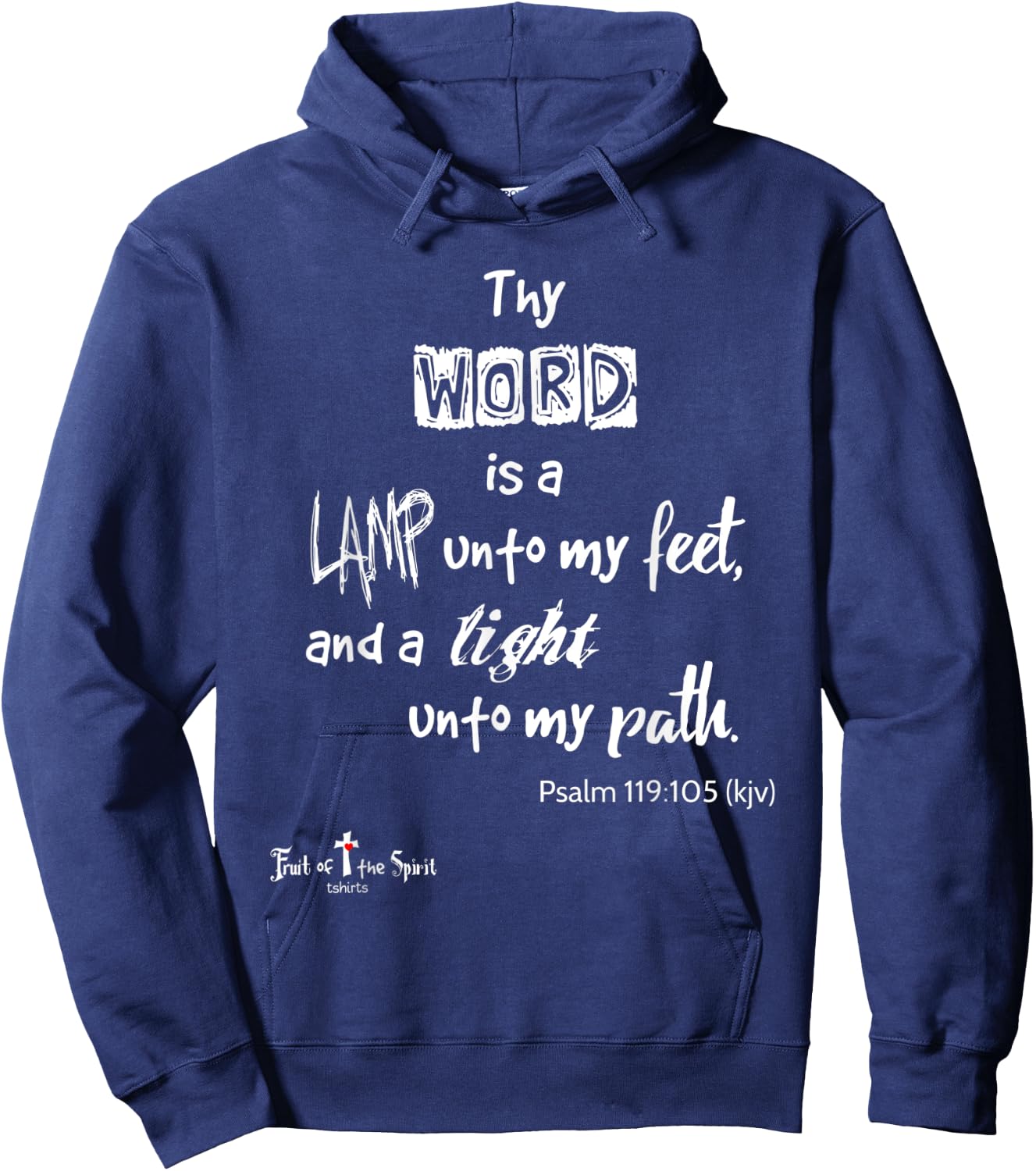 Thy word is lamp unto feet Psalm 119:105 Christian Hoodie - Hoodie | Navy