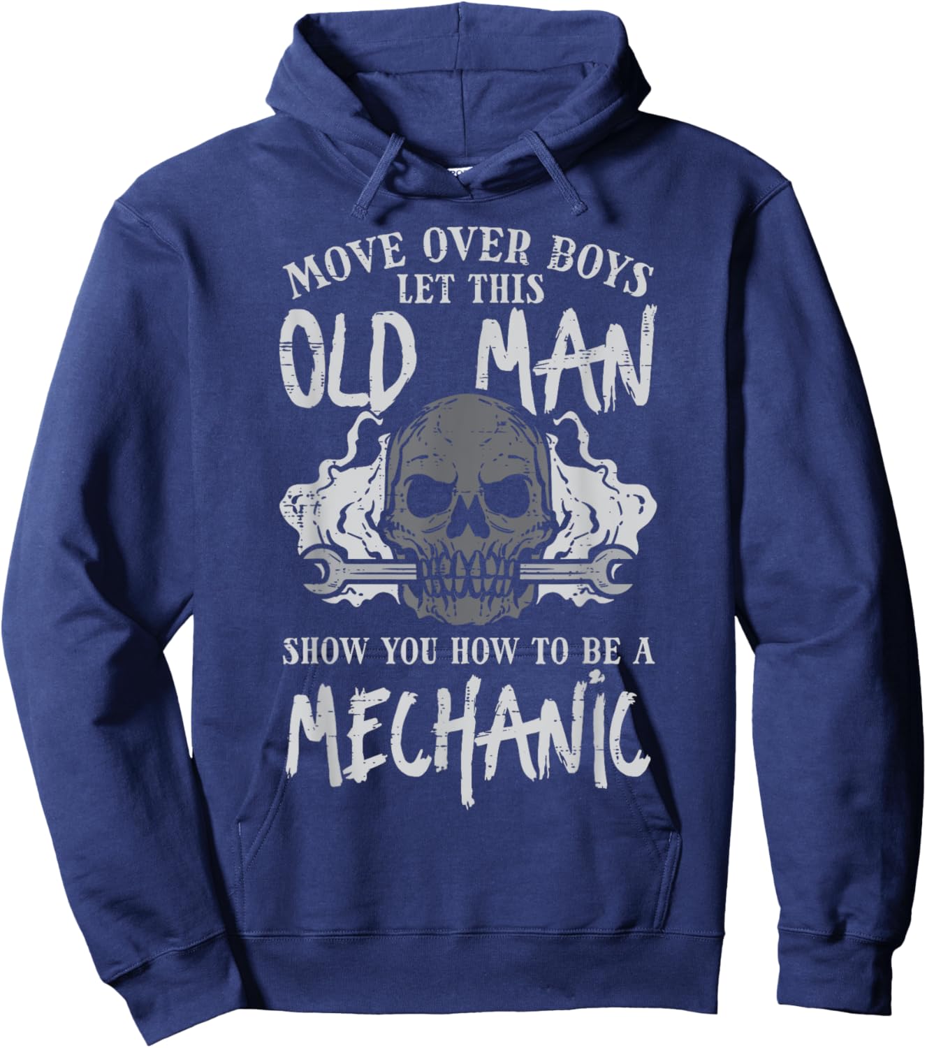 Let This Old Man Show How To Be Mechanic Funny Grandpa Men Hoodie - Hoodie | Navy