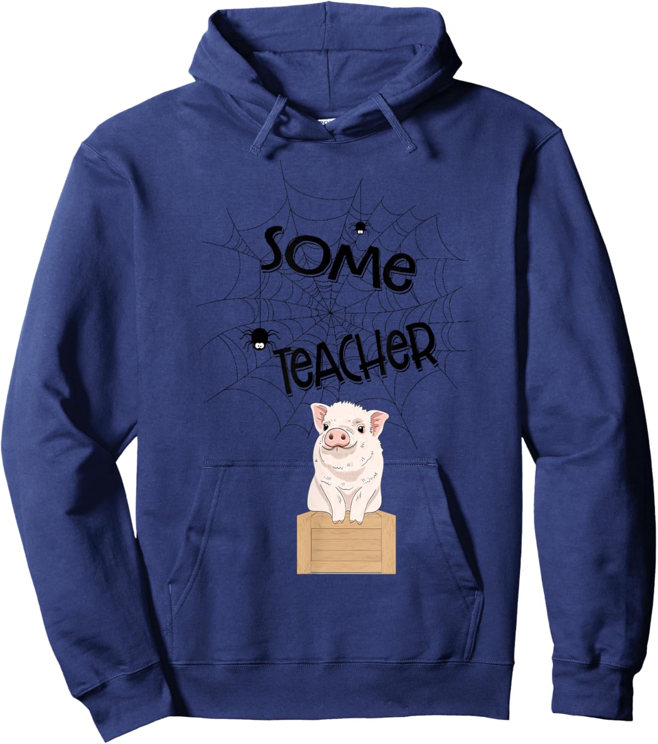 Teacher - Funny Pig Spider - Wilbur Hoodie - Hoodie | Navy