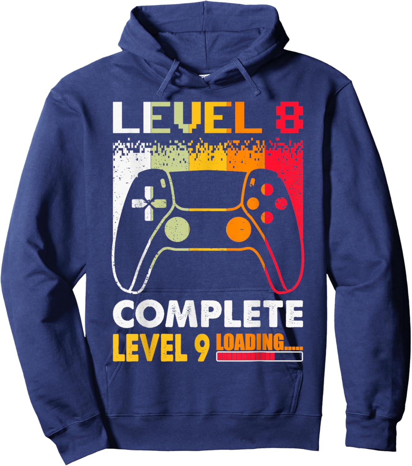 Level 8 Complete Level 9 Loading 8th Wedding Anniversary Hoodie - Hoodie | Navy