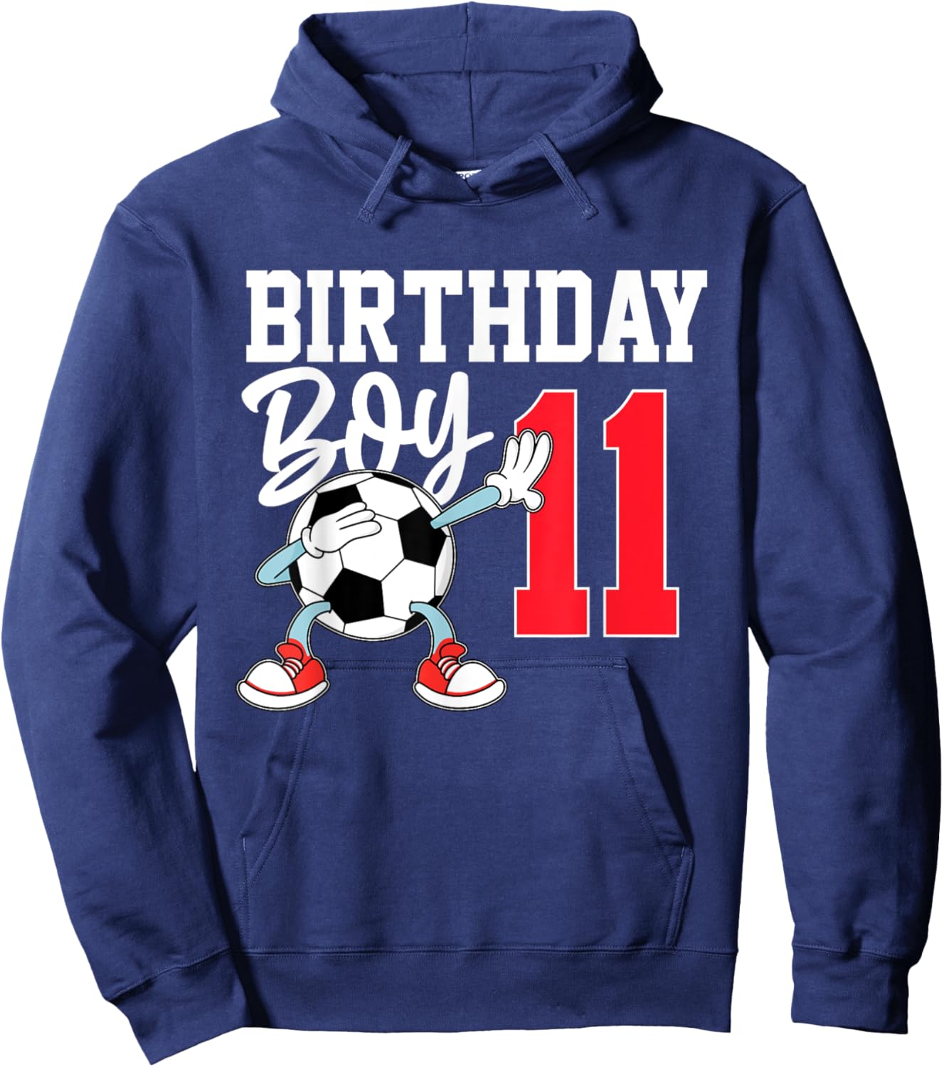 11th Birthday Shirt For Boys Football Soccer 11 Year Old Hoodie - Hoodie | Navy