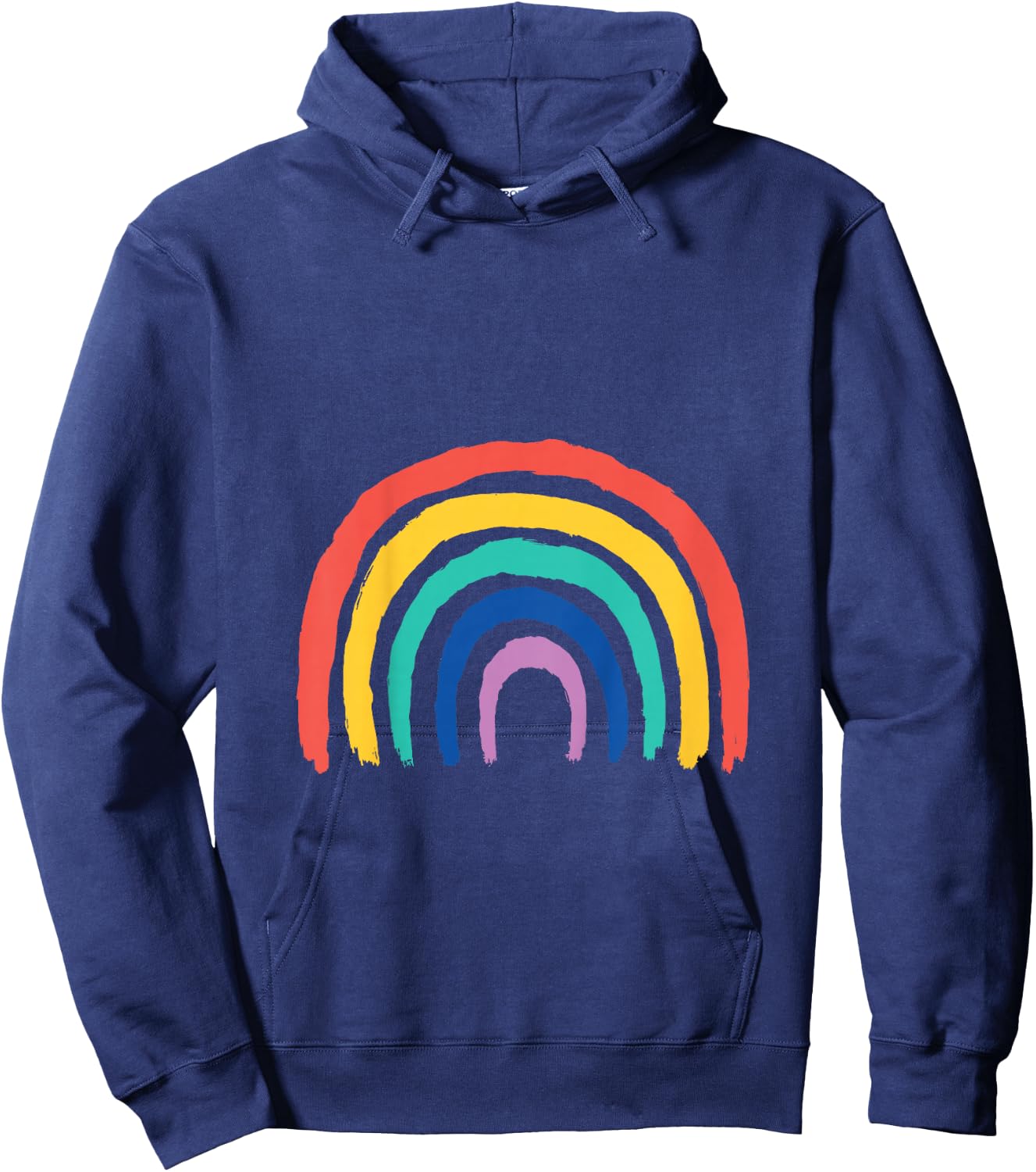 Kids Sweet Children Rainbow Design Painted Girl Gift Birthday Hoodie - Hoodie | Navy