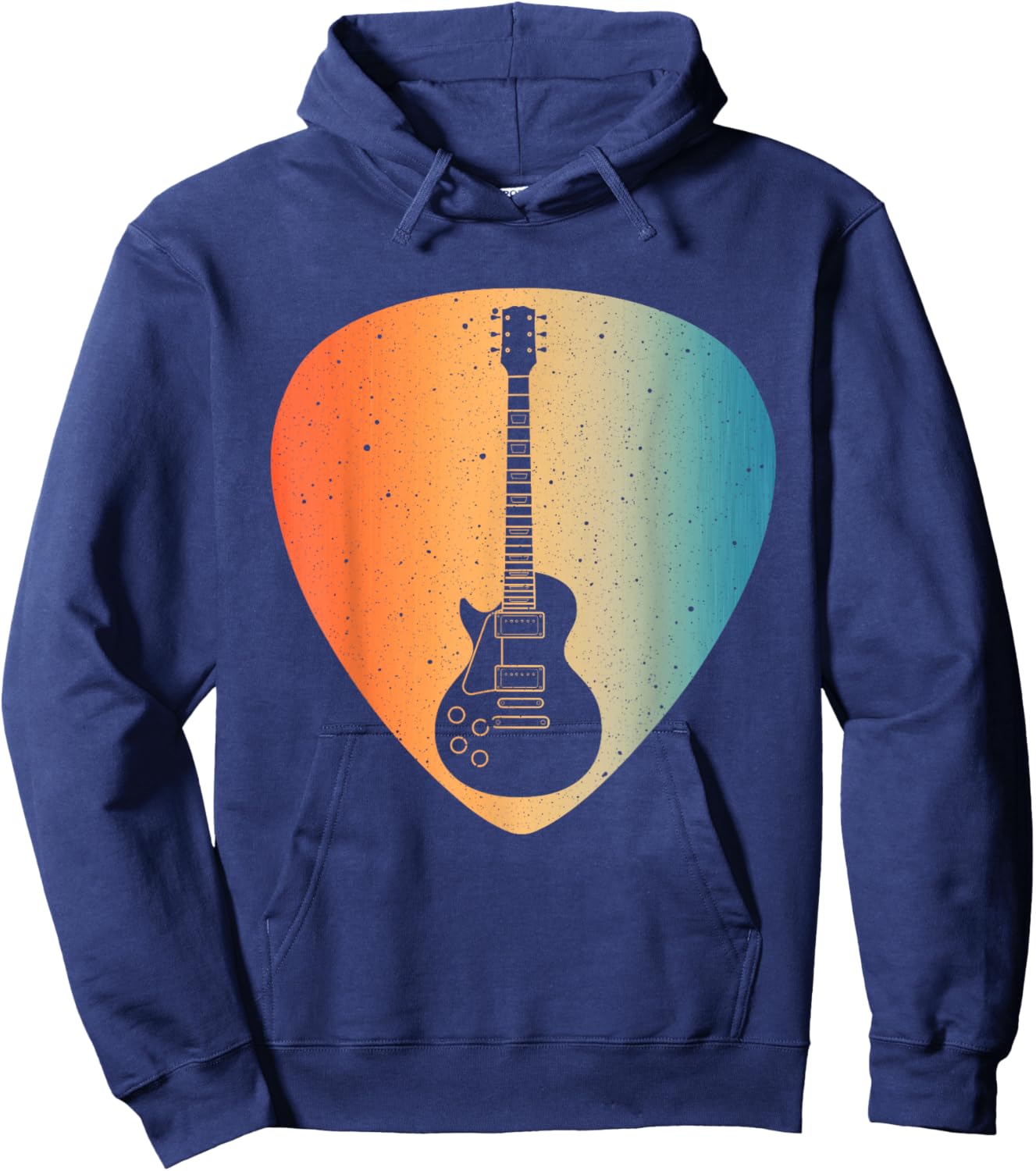 Cool Guitar Players Art Men Women Vintage Acoustic Guitarist Hoodie - Hoodie | Navy
